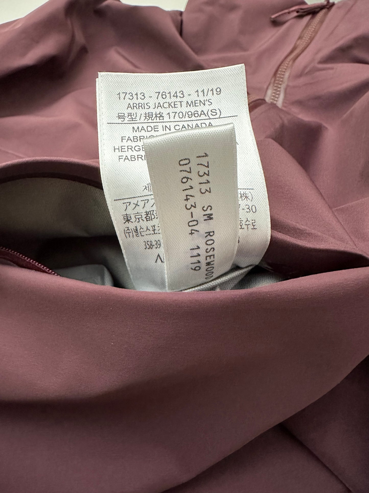 Arc’teryx Arris Jacket Rosewood Men’s S Small Gore-Tex