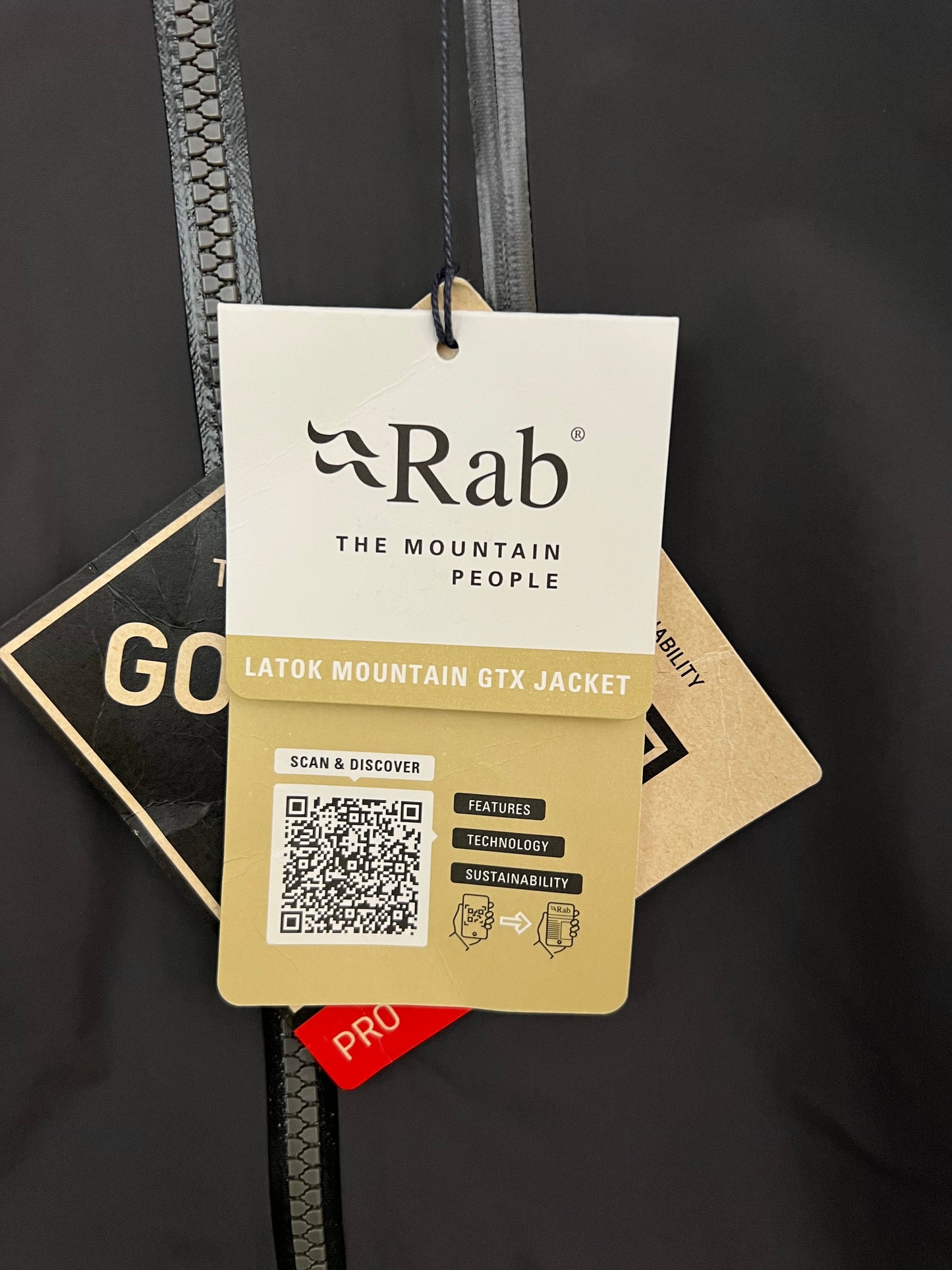 RAB Latok Mountain Jacket Black / Graphene Men’s S Small Gore-Tex Pro