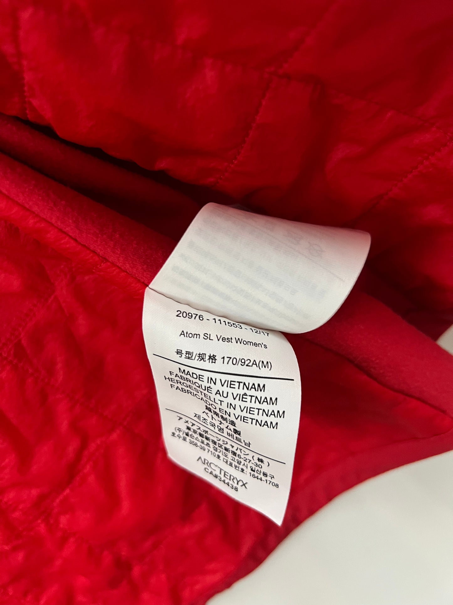 Arc’teryx Atom SL Vest Pink Women’s M Medium