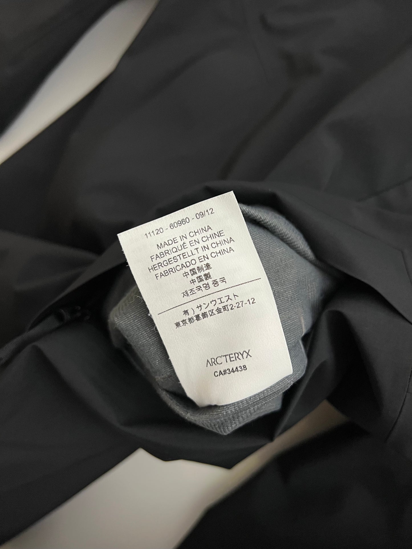 Arc’teryx Parsec Coat Black Men’s M Medium Gore-Tex