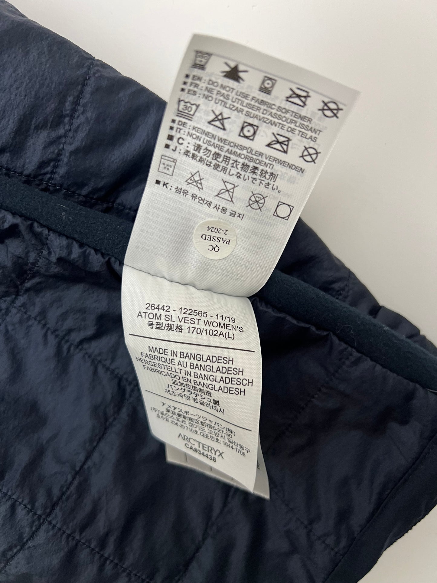 Arc’teryx Atom SL Vest Blue Women’s L Large
