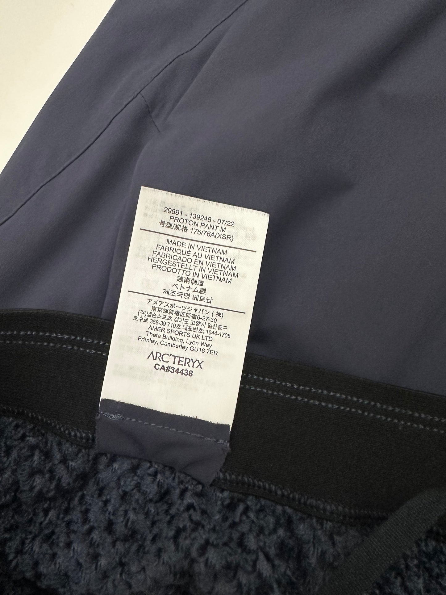 Arc'teryx Proton Pant Black Sapphire Blue Men’s XS Extra Small