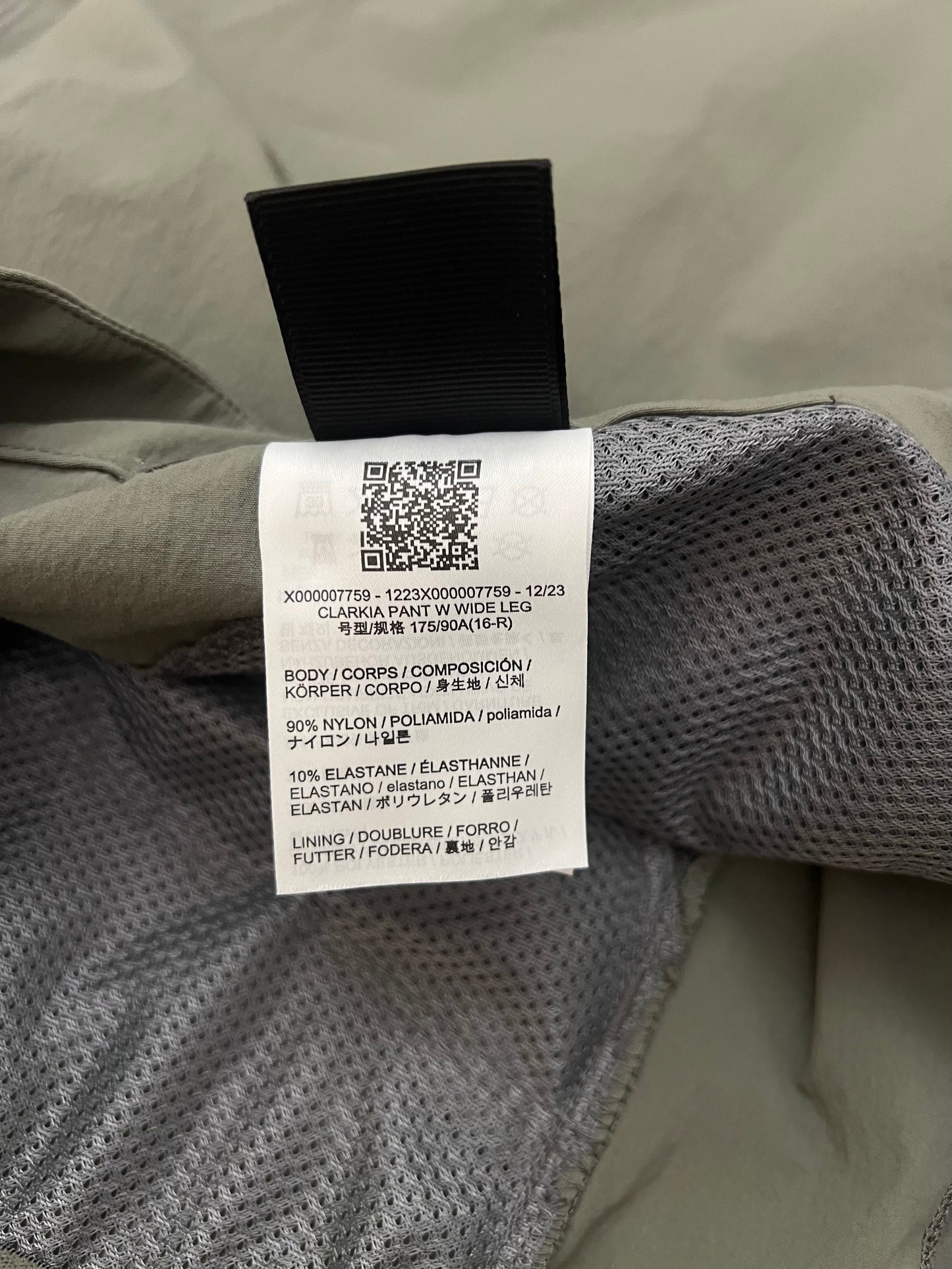 Arc'teryx Clarkia Pant Wide Leg Forage Green Women’s 16 Reg