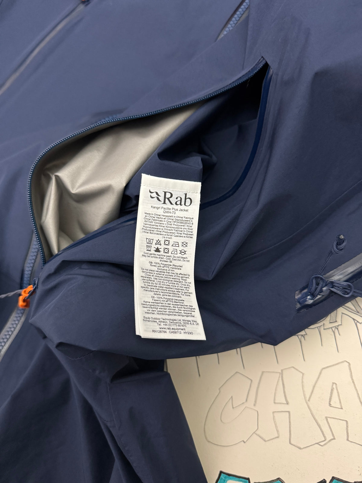 1-Title Rab Kangri Paclite Plus Deep Ink Men's XL Extra Large Gore-Tex