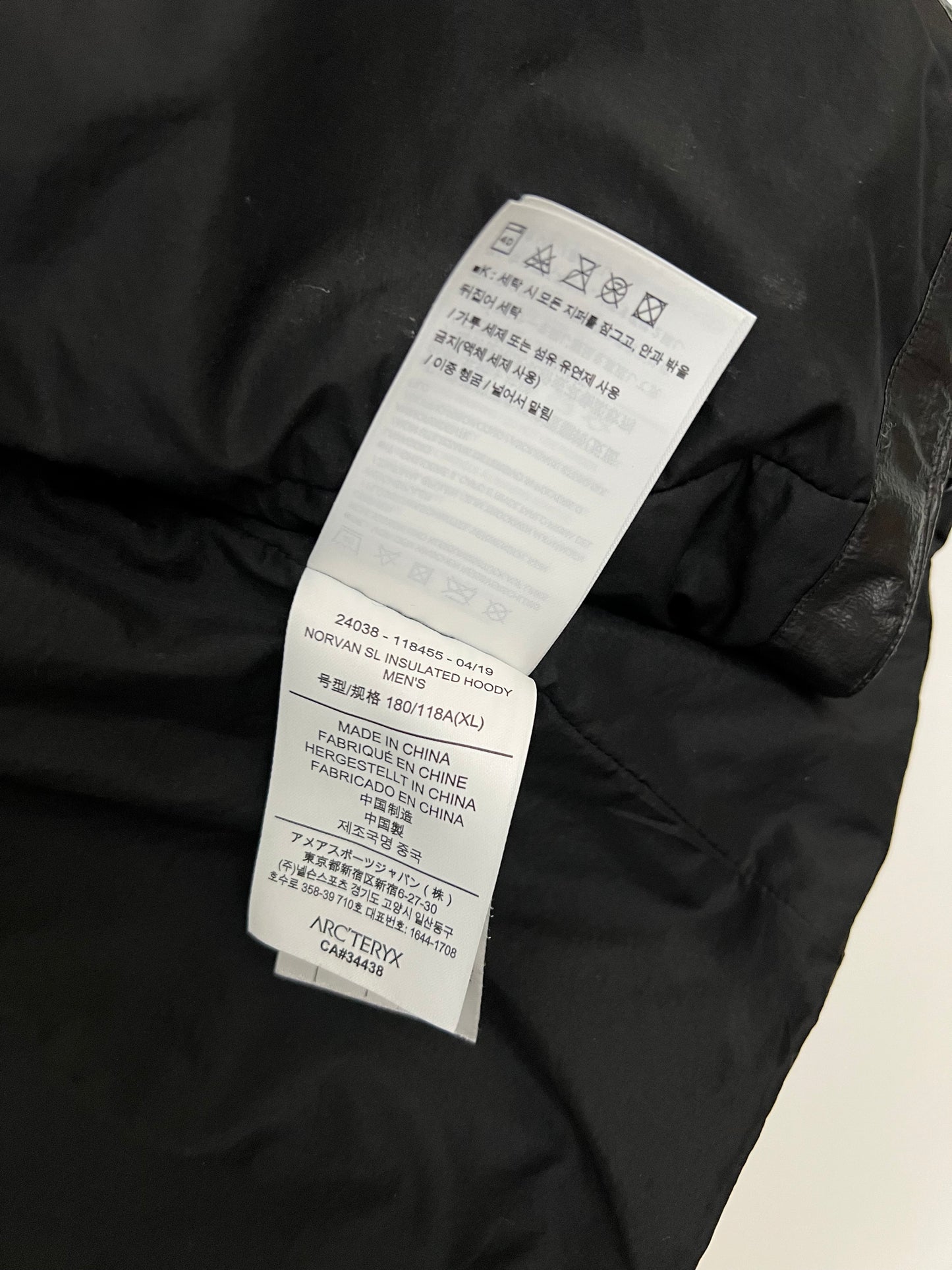 Arc’teryx Norvan SL Insulated Hoody Black Men’s XL Extra Large Gore-Tex