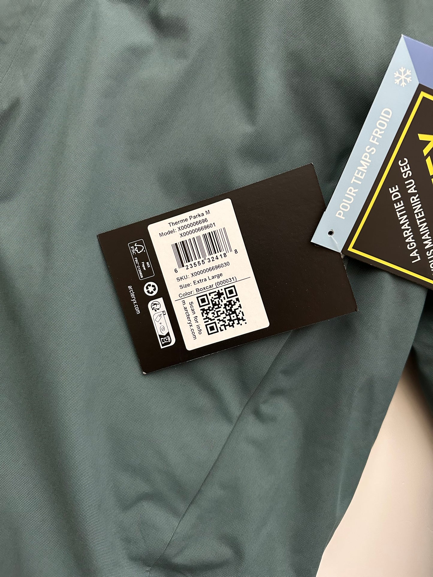 Arc’teryx Therme Parka Boxcar Green Men’s XL Extra Large Gore-Tex