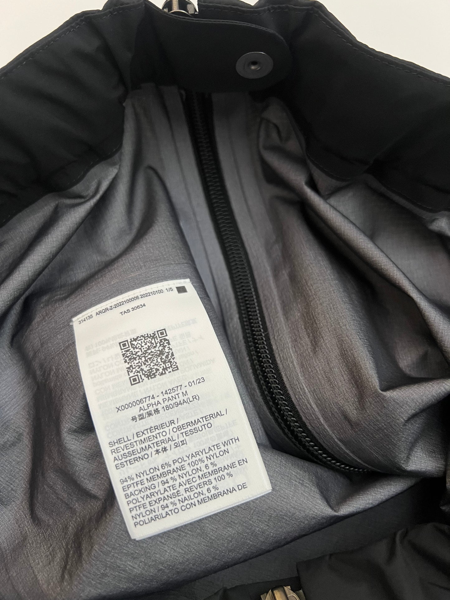 Arc'teryx Alpha Pant Black Men’s L Large Gore-Tex