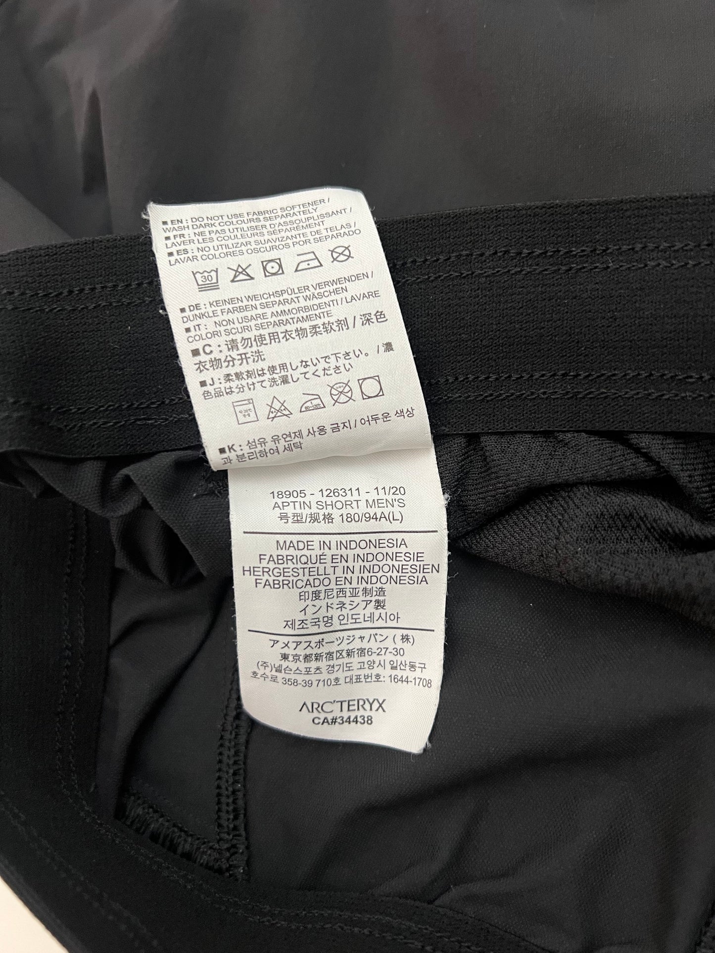 Arc’teryx Aptin Shorts Black Men’s L Large