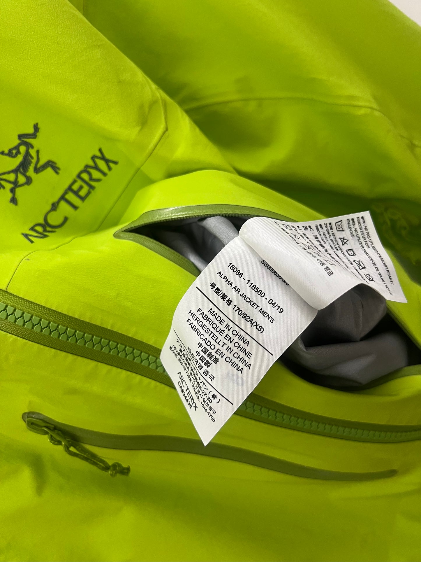 Arc’teryx Alpha AR Jacket Green Men’s XS Extra Small Gore-Tex Pro