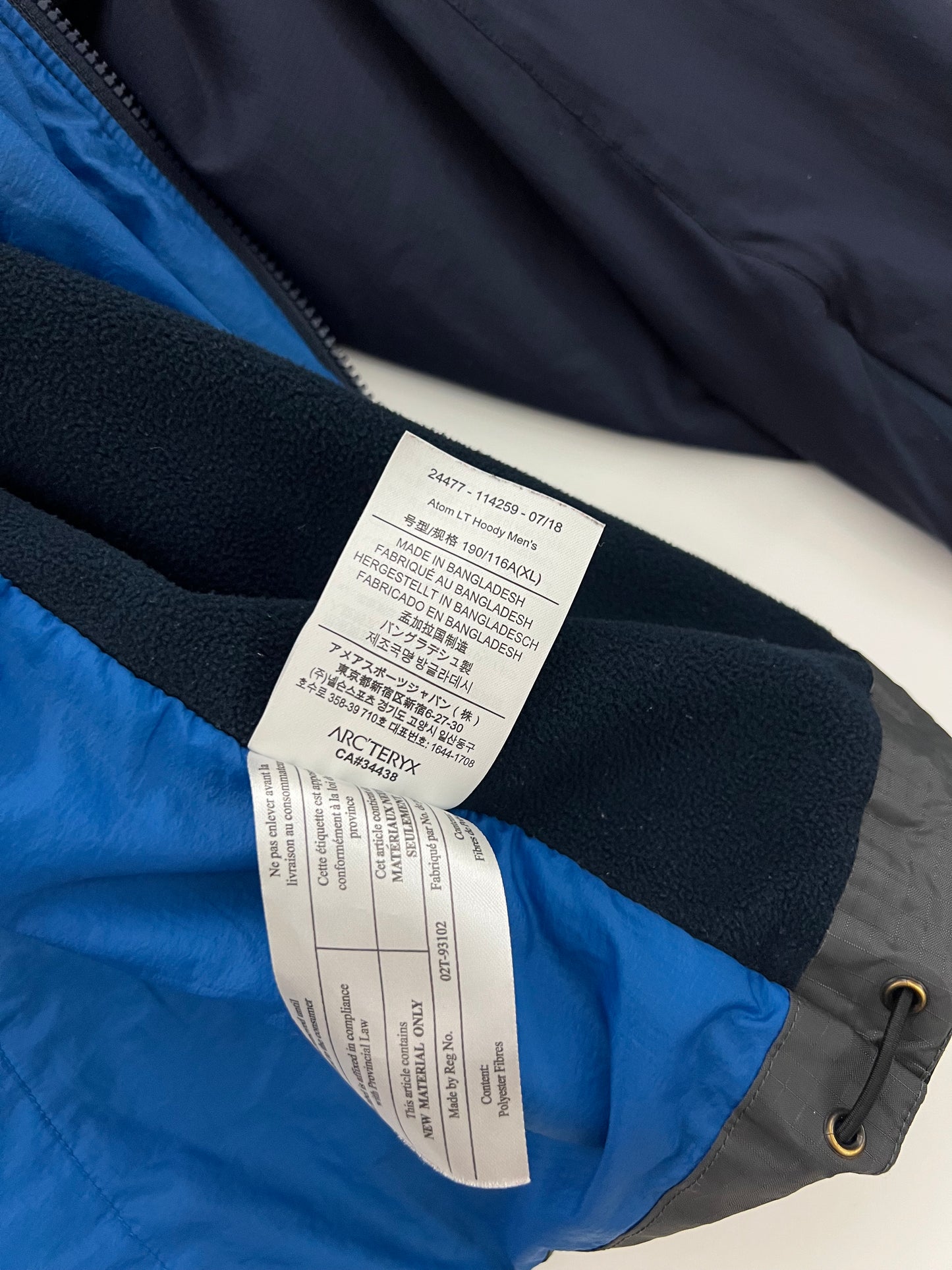 Arc’teryx Atom LT Hoody TUI Blue Men’s XL Extra Large