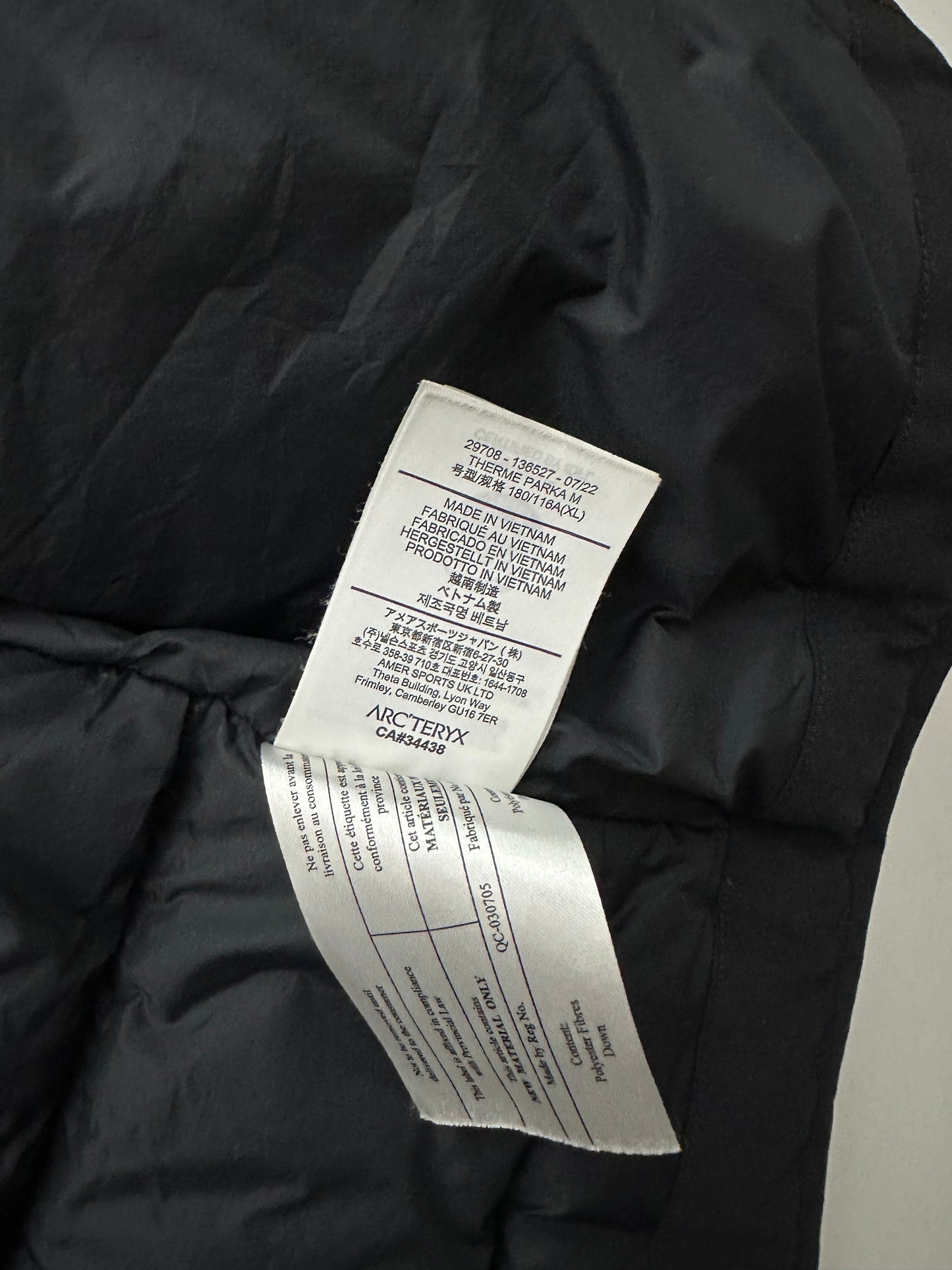 Arc’teryx Therme Parka Black Men’s L Large Gore-Tex