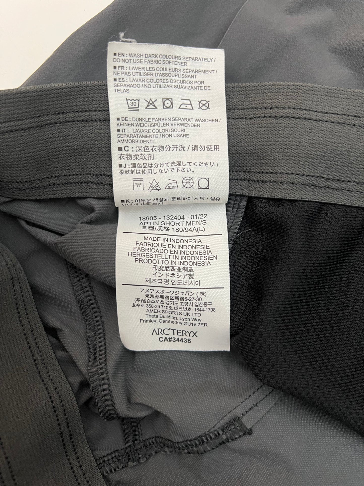 Arc’teryx Aptin Shorts Grey Men’s L Large