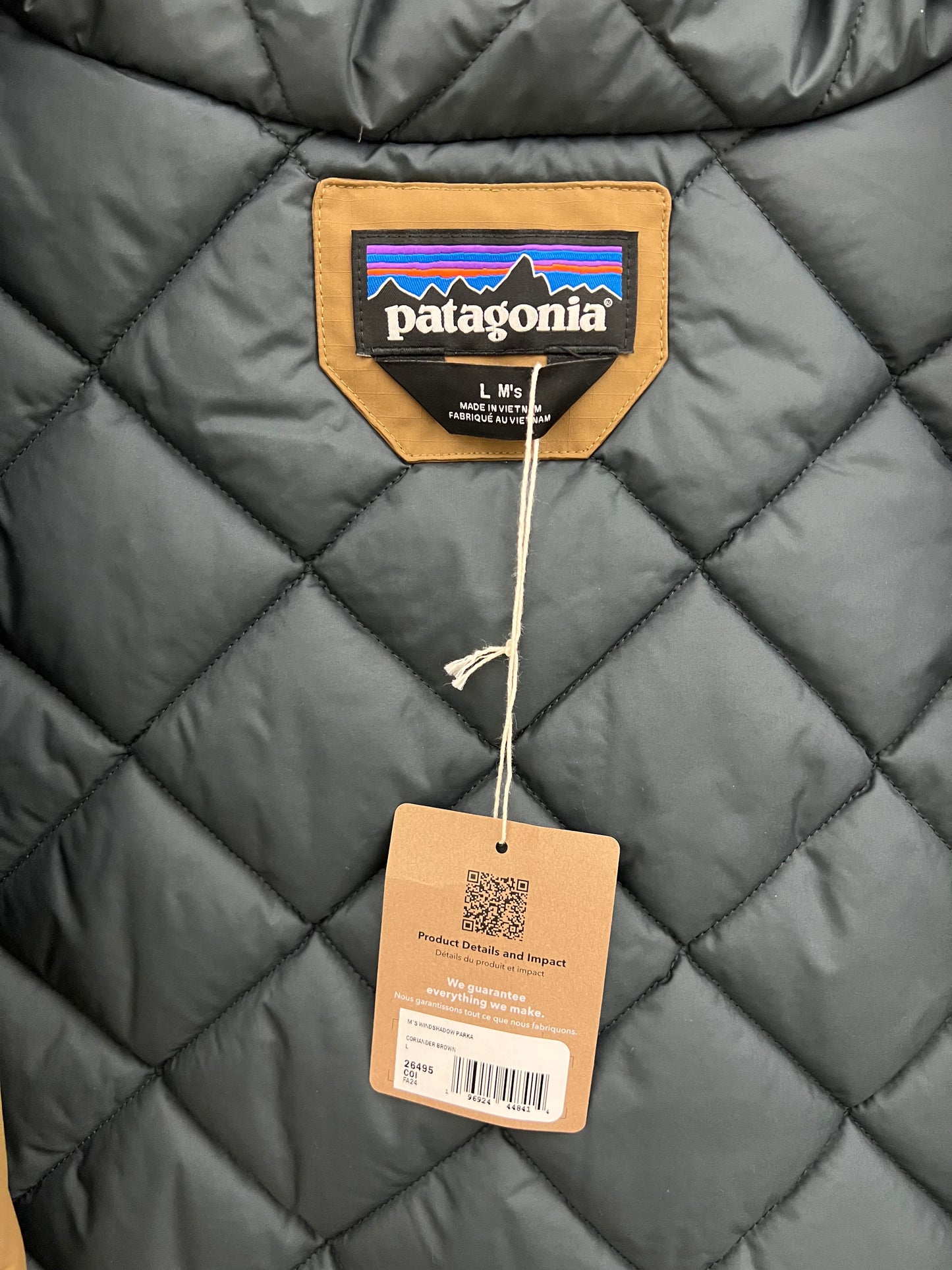 Patagonia Windshadow Waterproof Parka Coriander Brown Men’s L Large