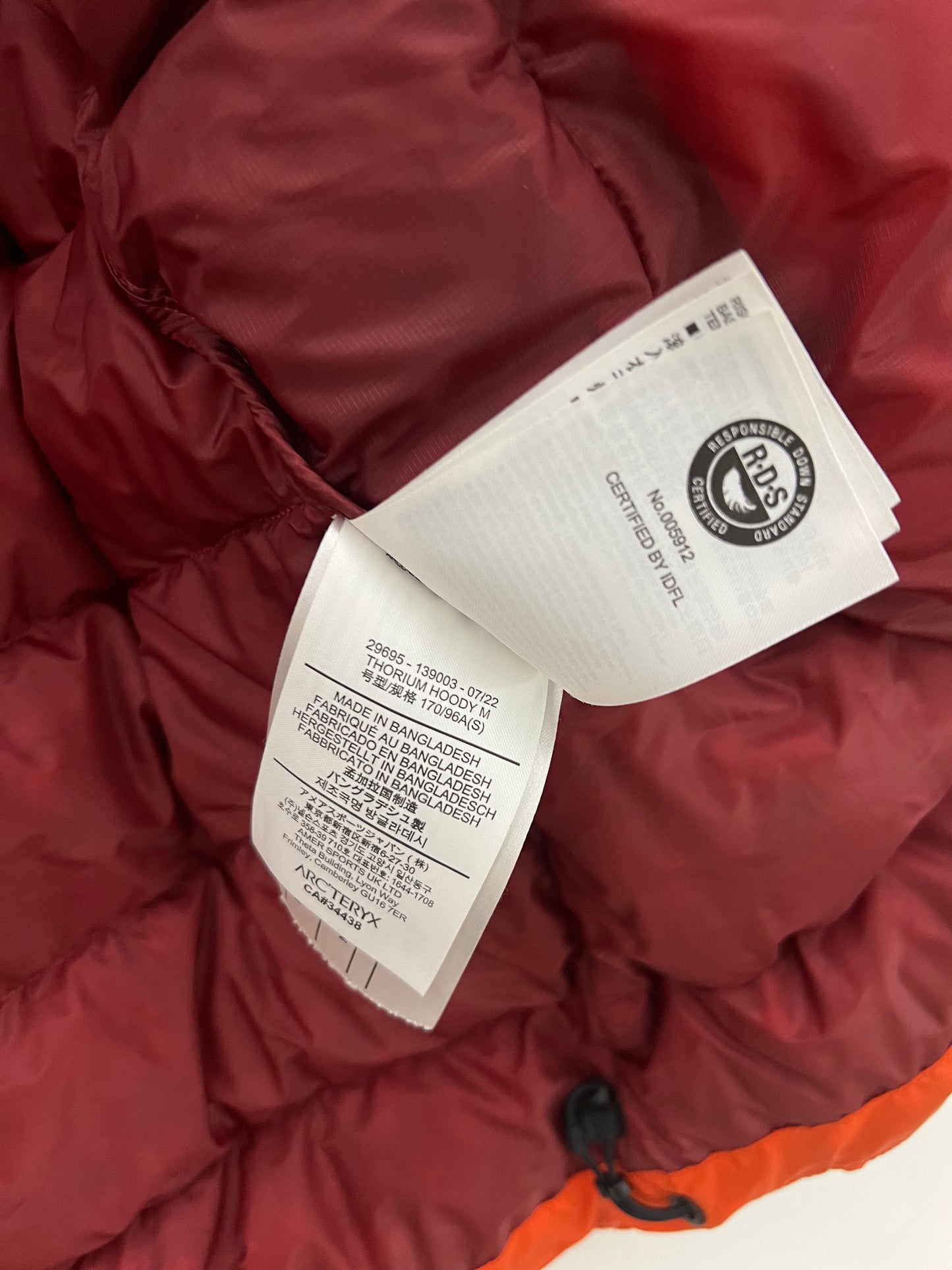Arc’teryx Thorium Hoody Phenom Orange Men’s S Small