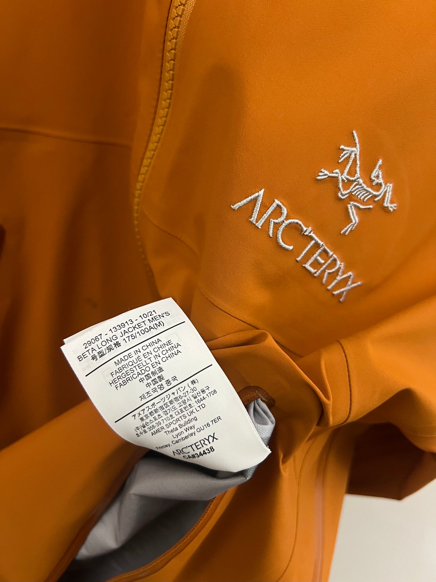 Arc’teryx Beta Long Jacket Revel Orange Men’s M Medium Gore-Tex