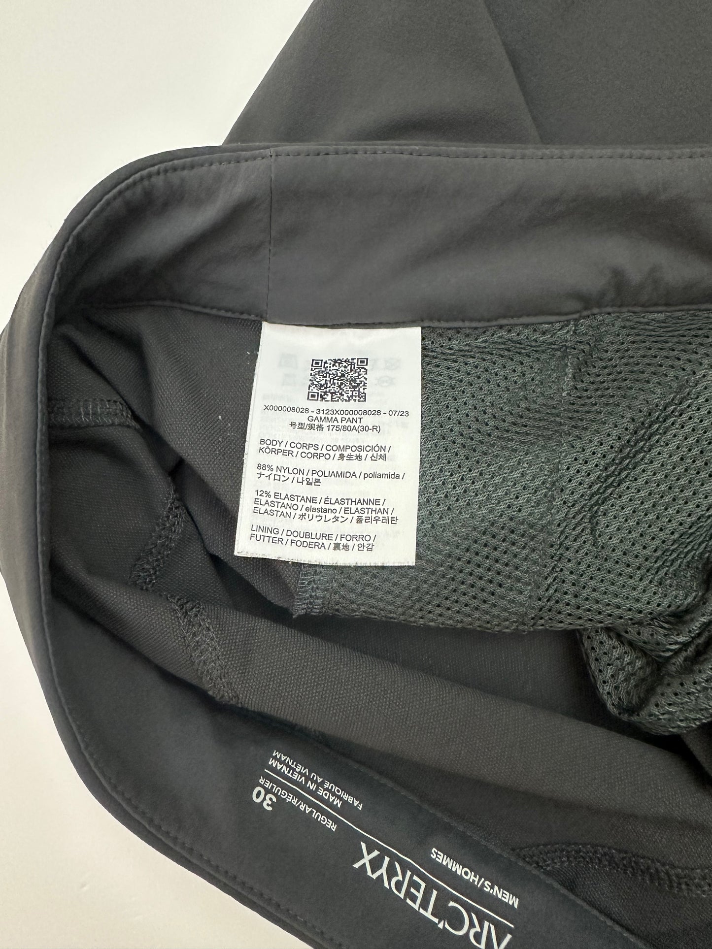 Arc'teryx Gamma Pant Grey Men’s 30 Reg