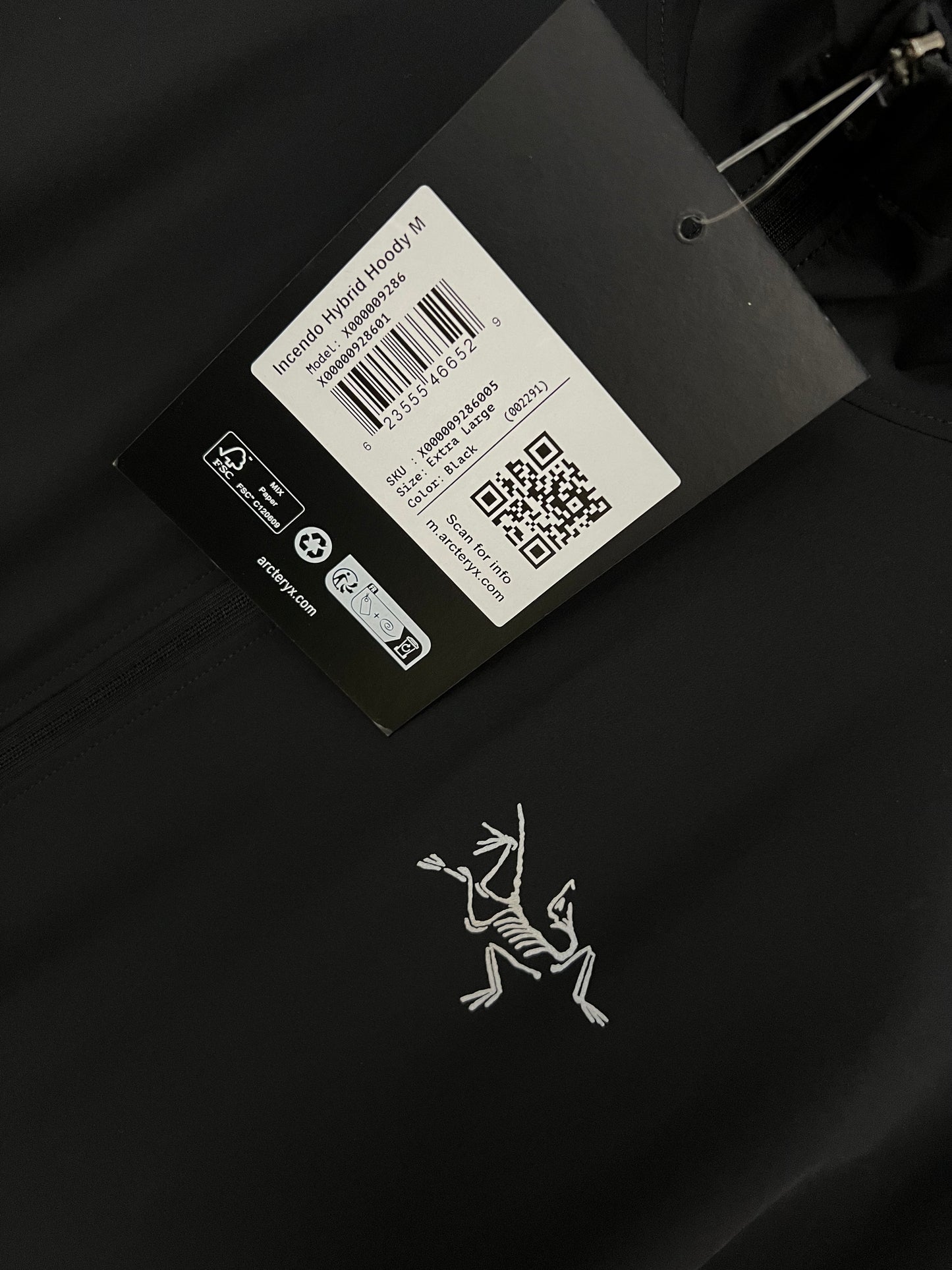 Arc’teryx Incendo Hybrid Hoody Black Men’s XL Extra Large