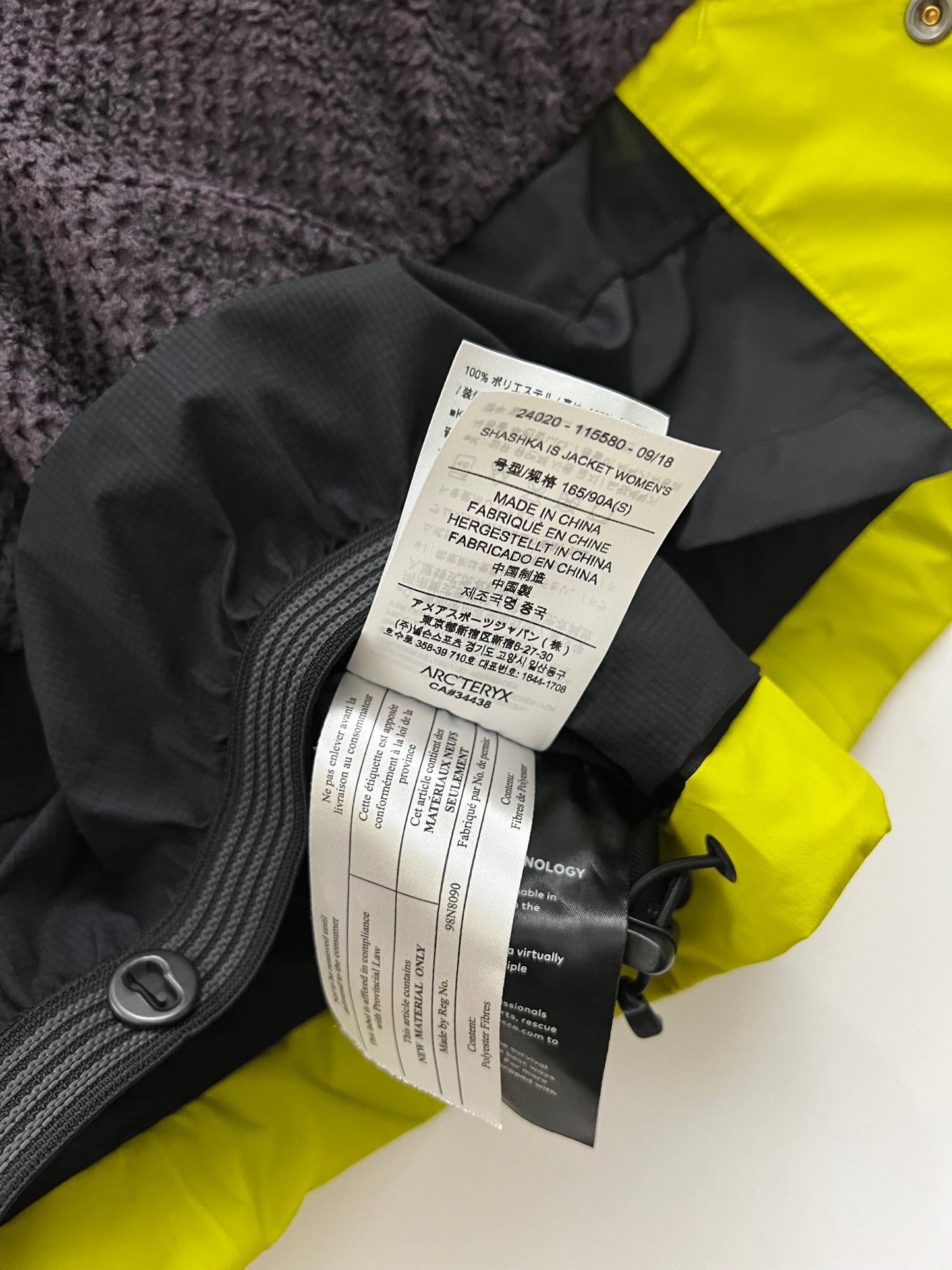 Arc’teryx Shashka IS Jacket Yellow Women’s S Small Gore-Tex Pro RECCO