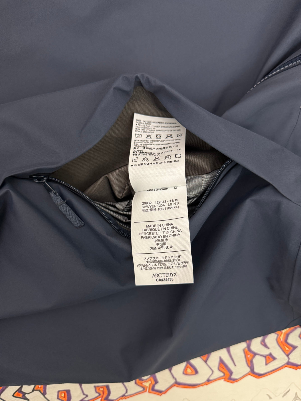 Arc'teryx Sawyer Coat Blue Men's XL Extra Large Gore-Tex