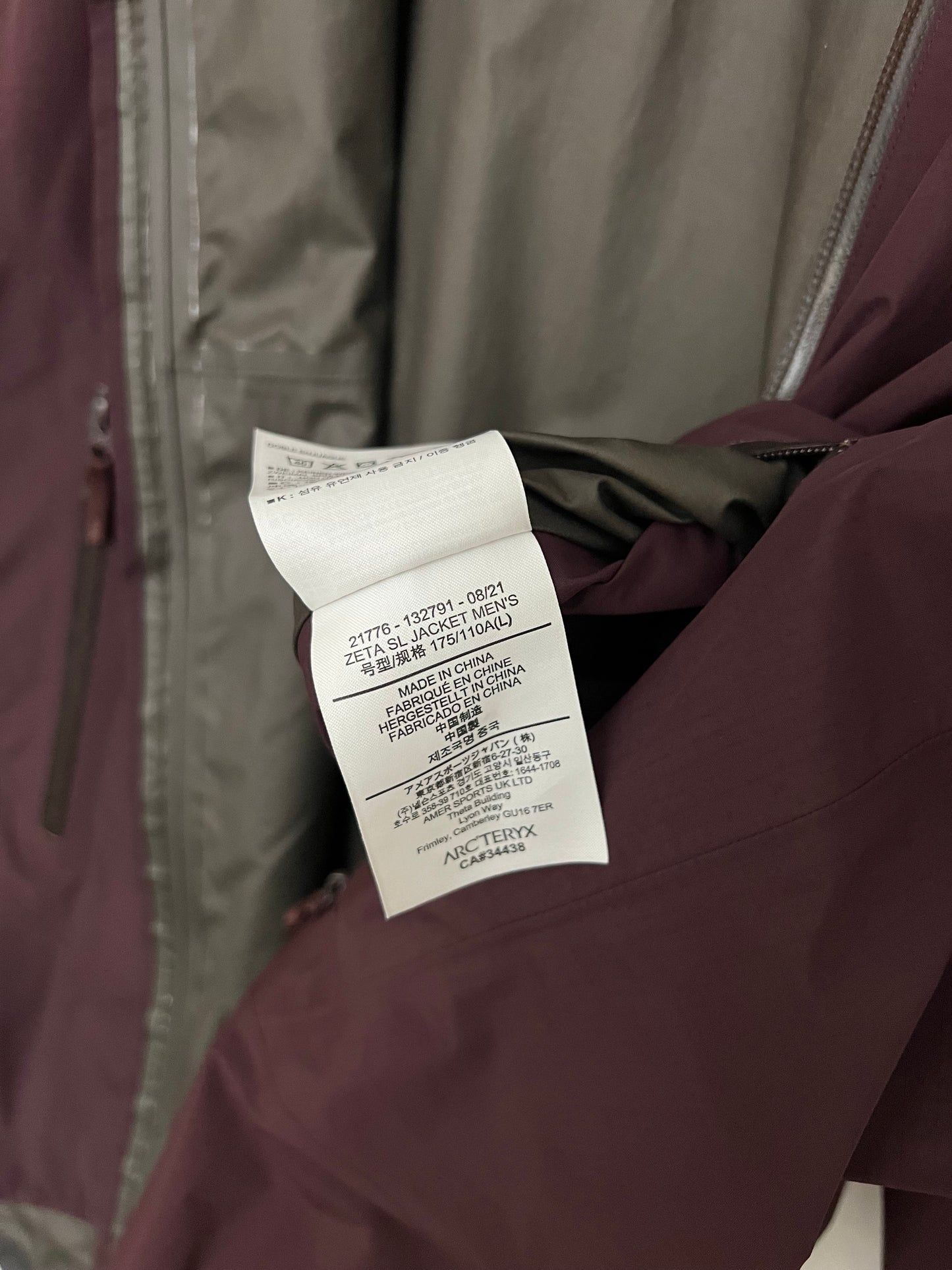 Arc’teryx Zeta SL Jacket Phantasm Men’s L Large Gore-Tex