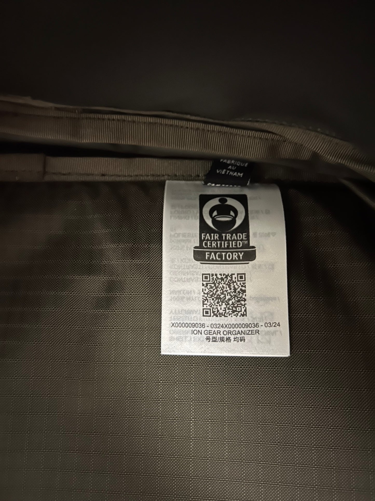 Arc’teryx Ion Gear Organizer Tatsu Green