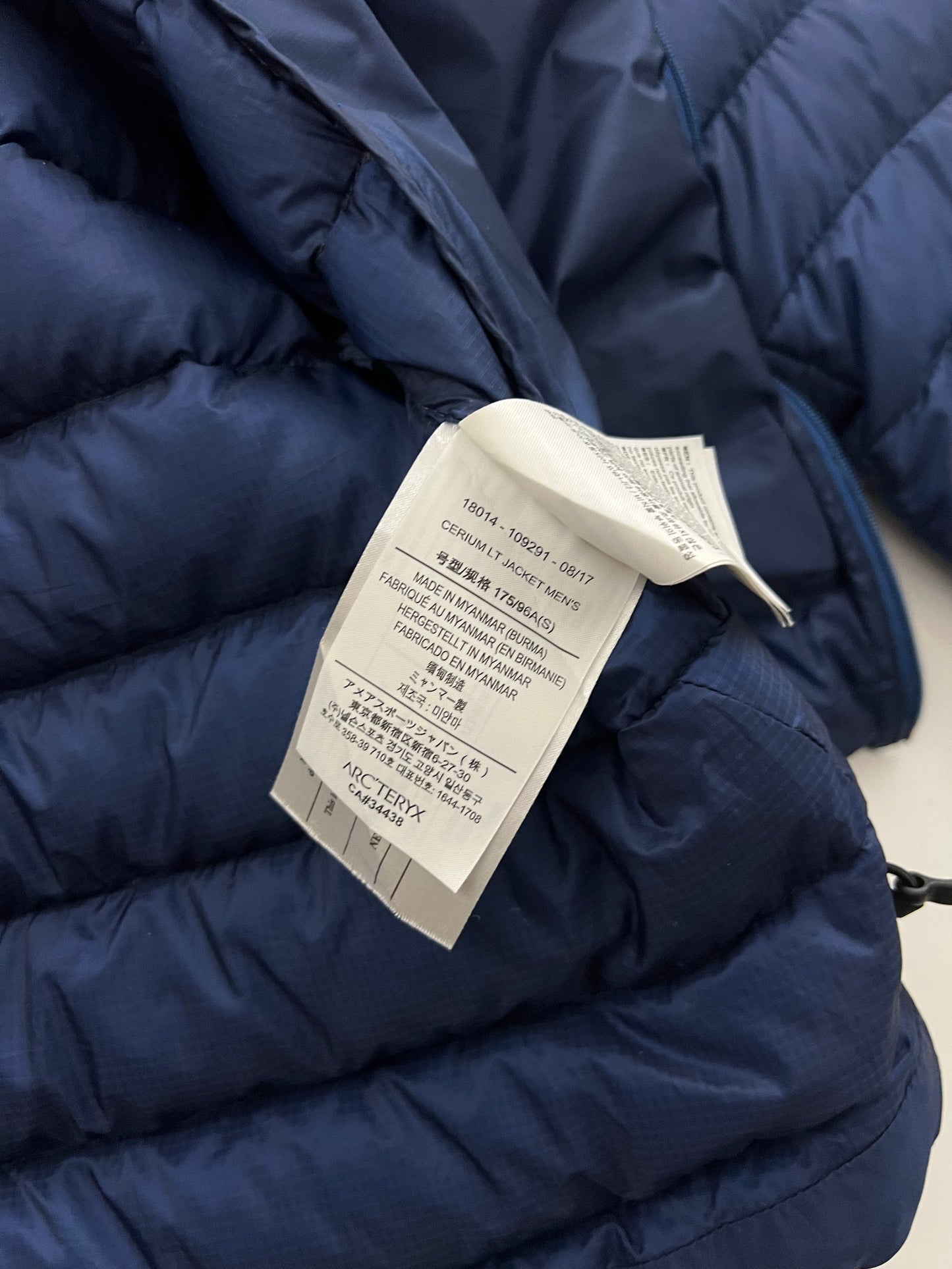 Arc'teryx Cerium LT Jacket Blue Men’s S Small