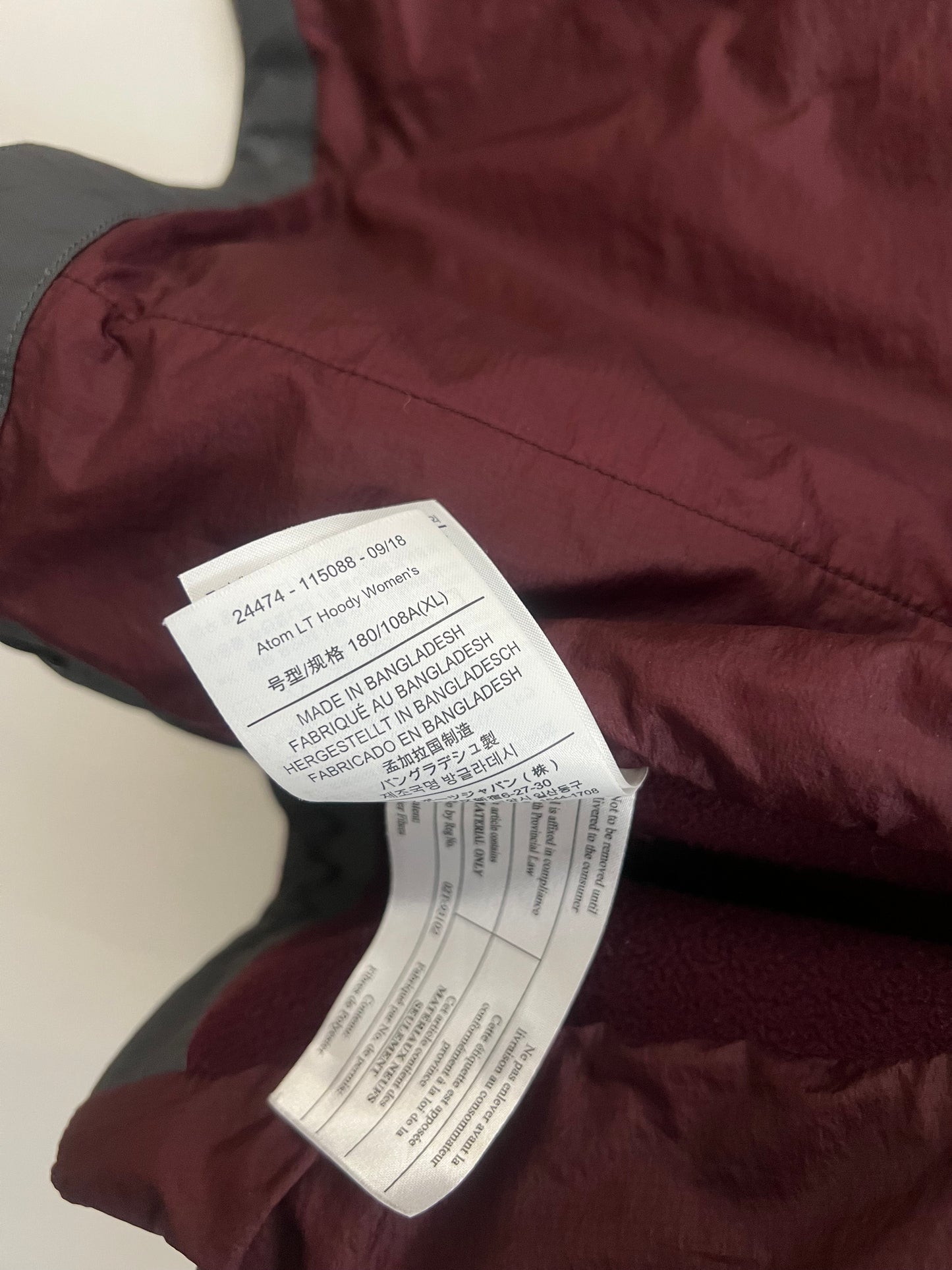 Arc’teryx Atom LT Hoody Women’s XL Extra Large