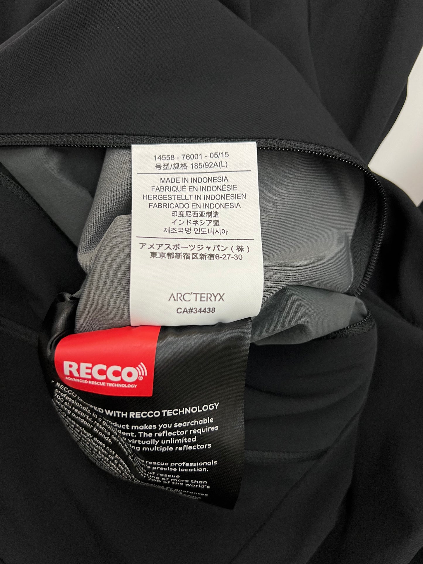 Arc’teryx Sawatch Pant Black Men’s L Large RECCO