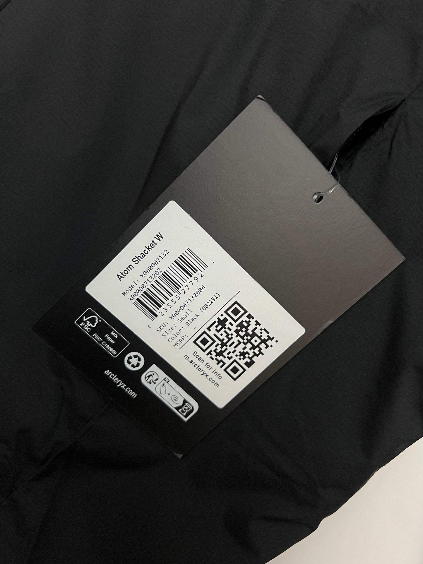 Arc’teryx Atom Shacket Black Women’s S Small