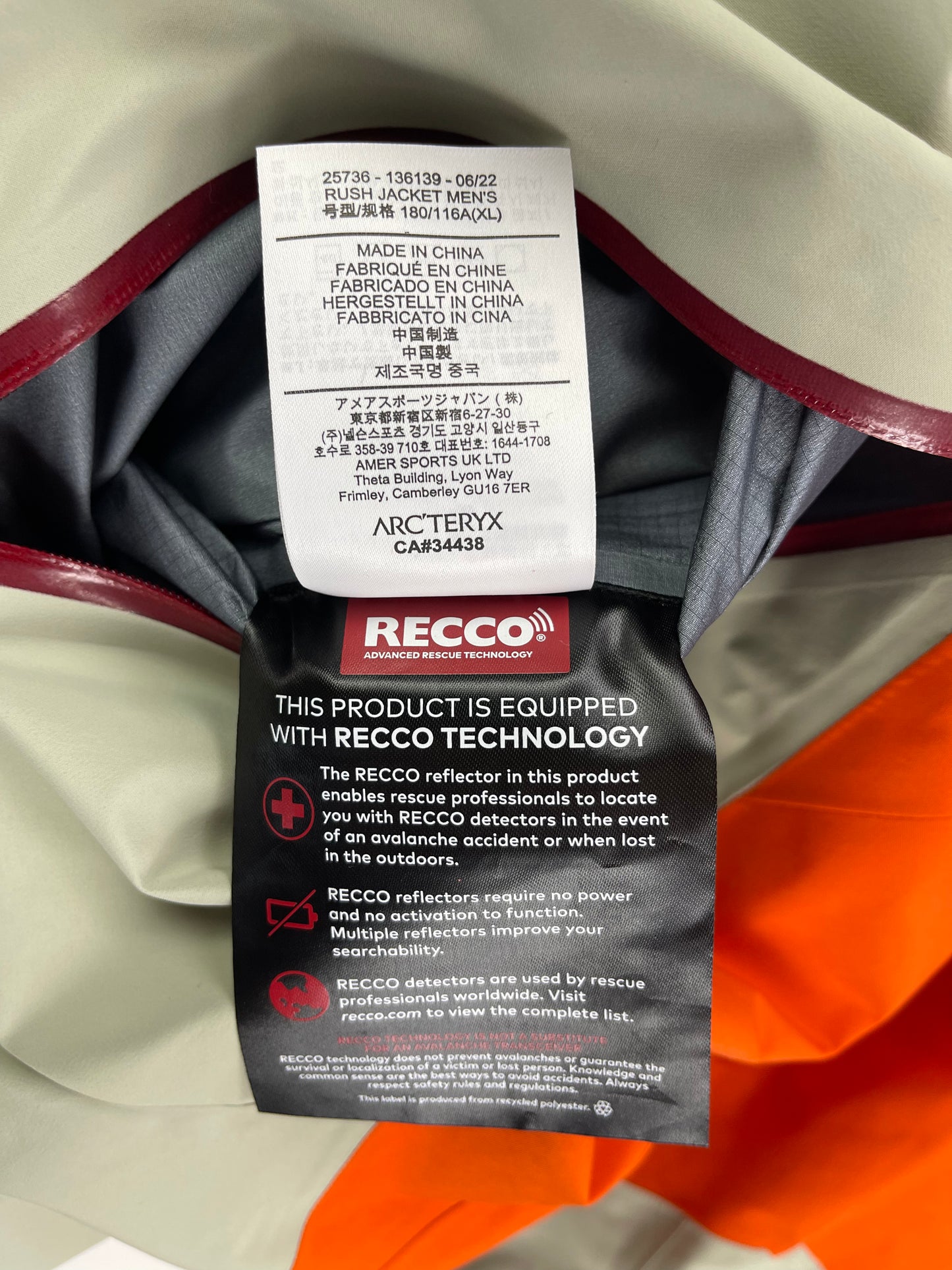Arc’teryx Rush Jacket Phenom / Habitat Men’s XL Gore-Tex Pro RECCO