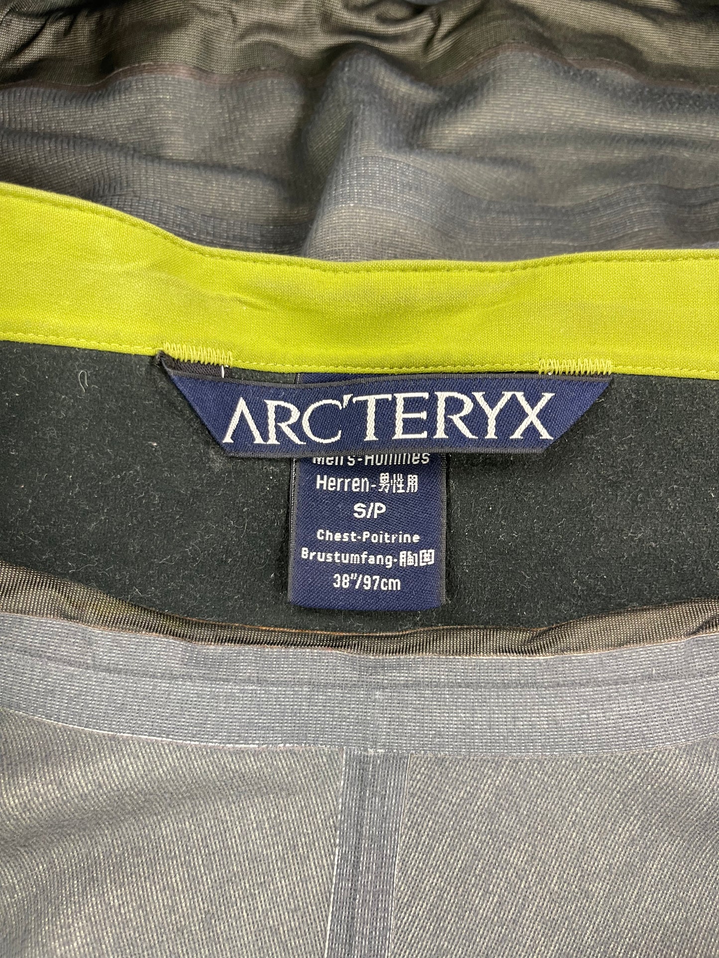 Arc’teryx Stingray Jacket Cricket Green Men’s S Small Gore-Tex RECCO