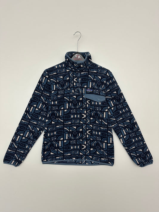 Patagonia Lightweight Synchilla Snap-T New Visions: New Navy Men's Small Fleece