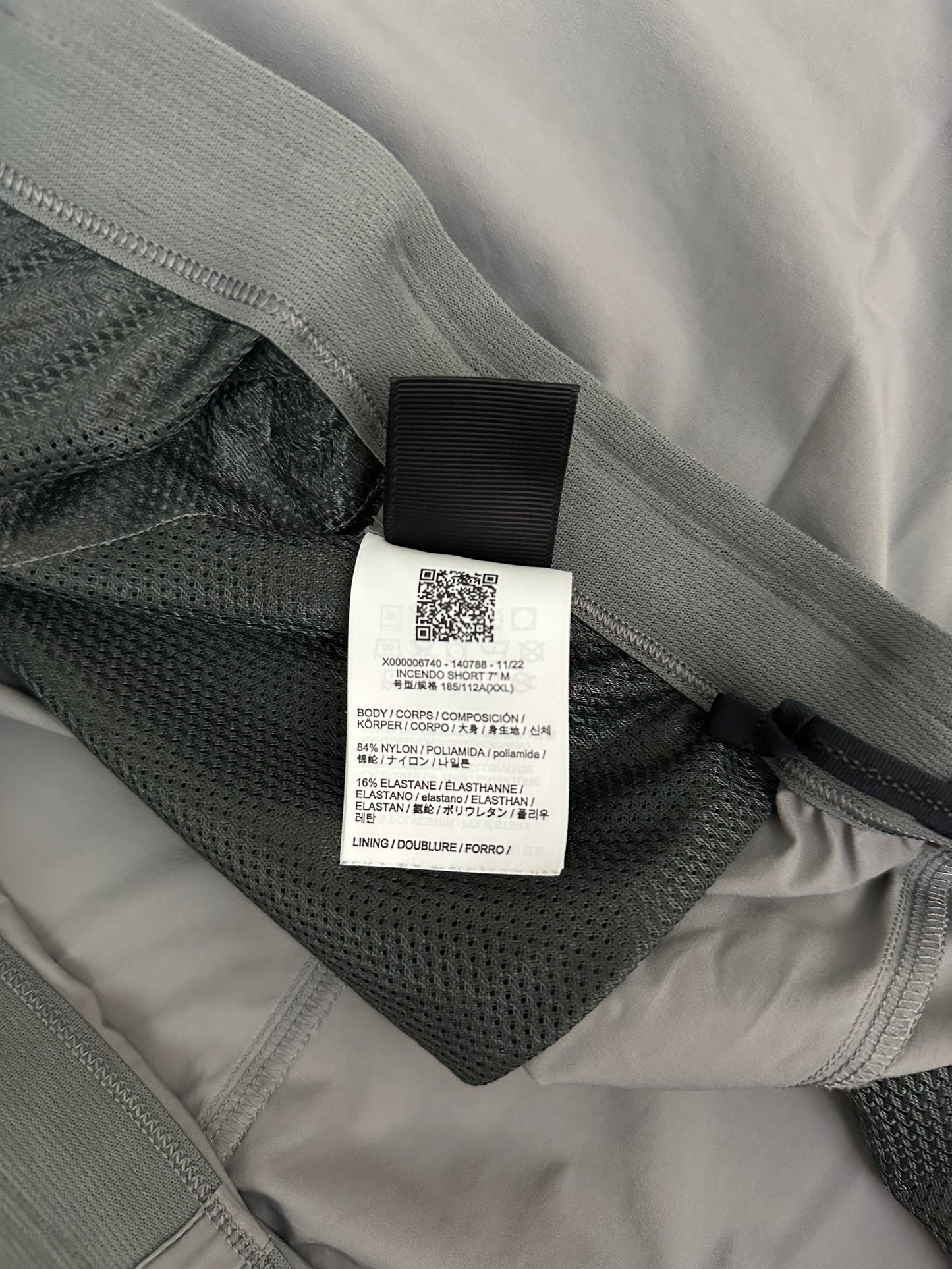 Arc’teryx Incendo Shorts 7” Grey Men’s XXL