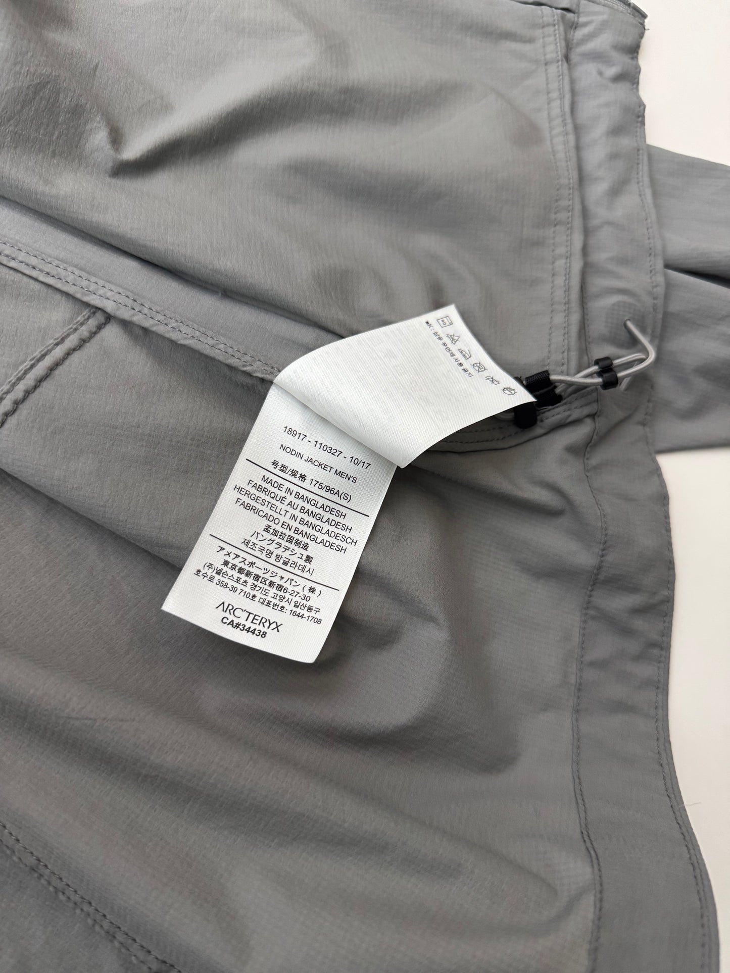 Arc'teryx Nodin Jacket Men's S Small Grey