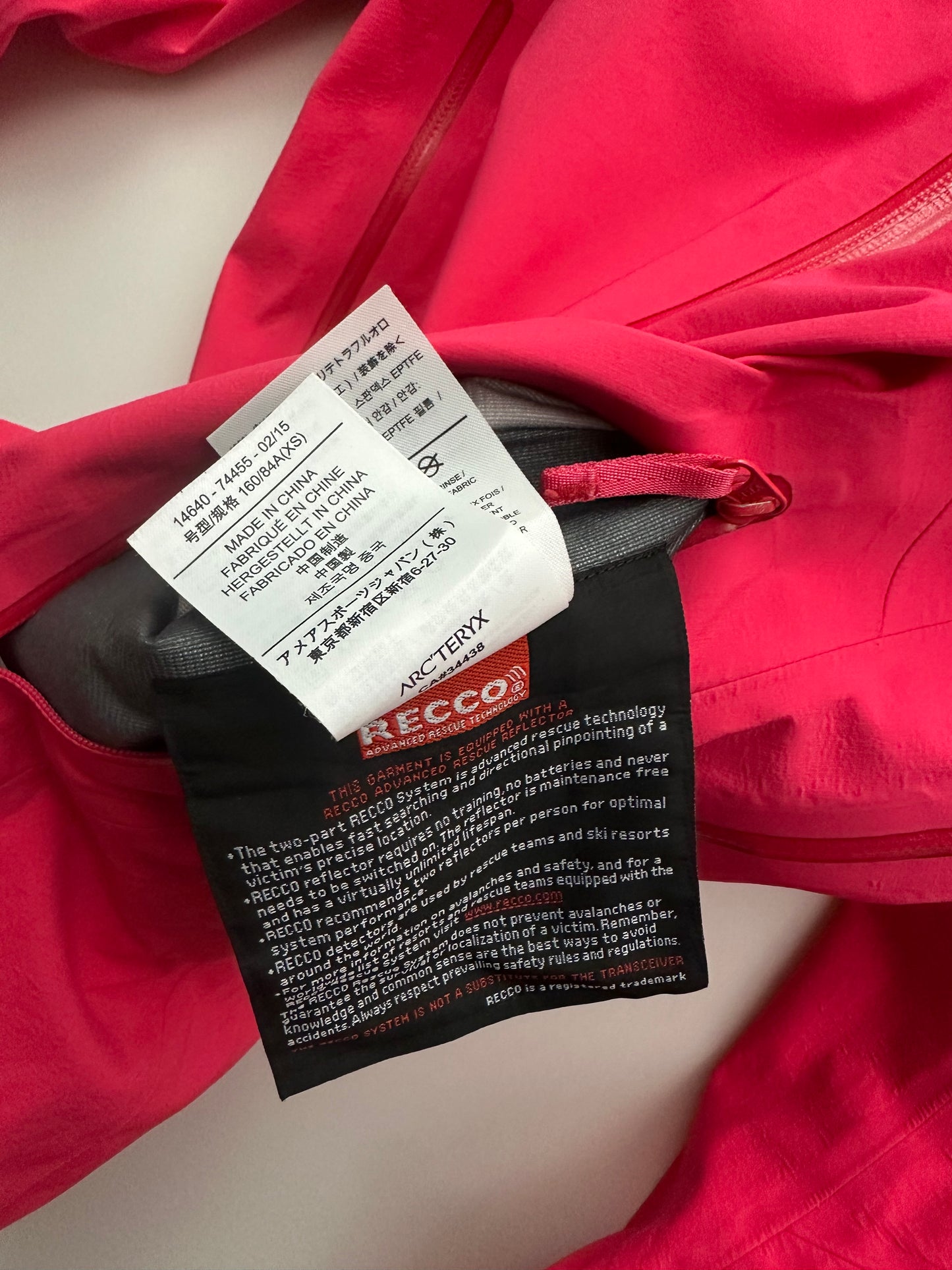 Arc’teryx Ravenna Jacket Pink Women's XS Gore-Tex RECCO