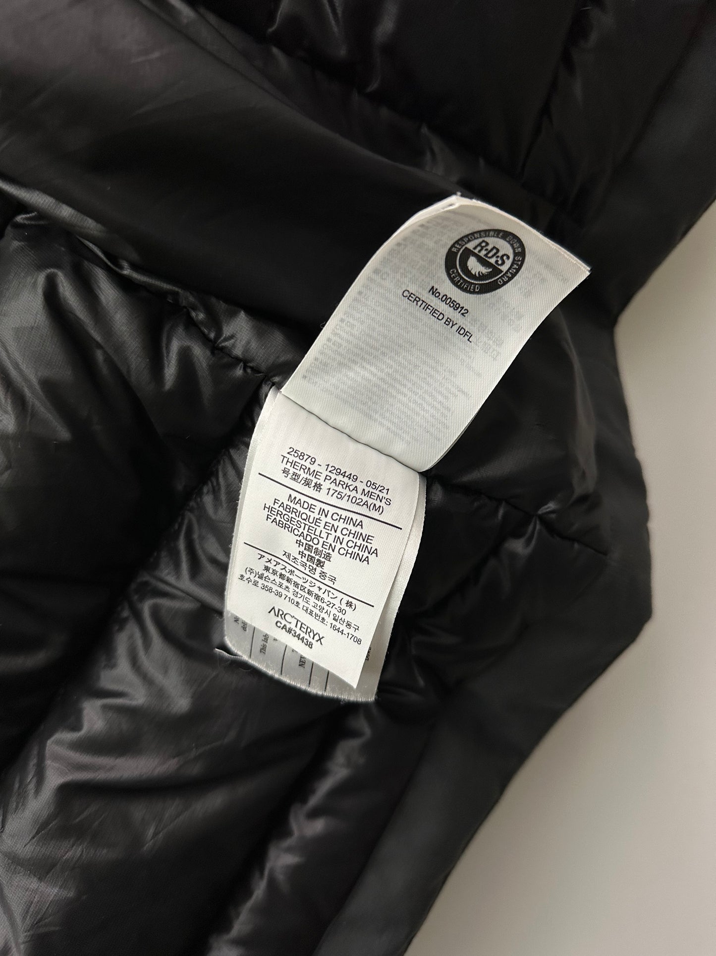 Arc’teryx Therme Parka Grey Men’s M Medium Gore-Tex