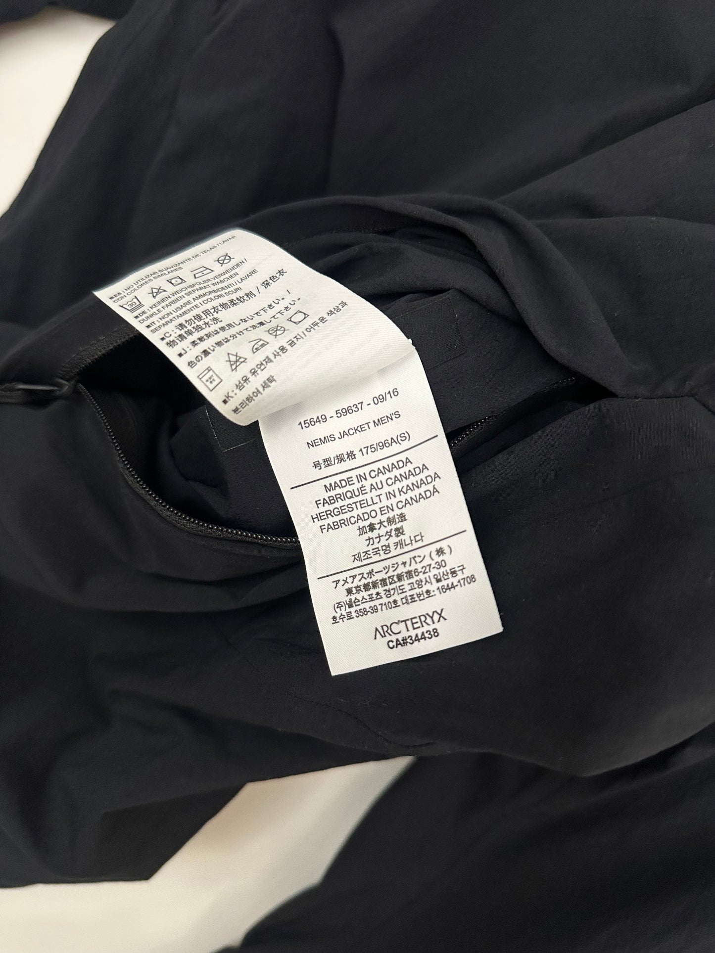 Arc’teryx Veilance Nemis Jacket Black Men’s S Small