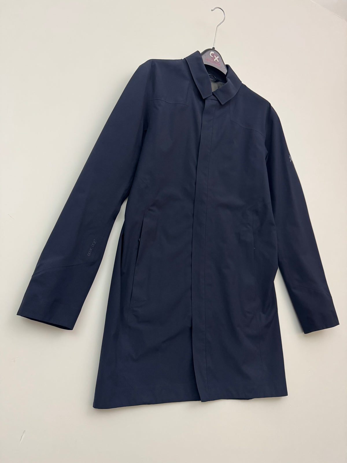 Arc'teryx Keppel Trench Coat Navy Blue Men's S Small Gore-Tex