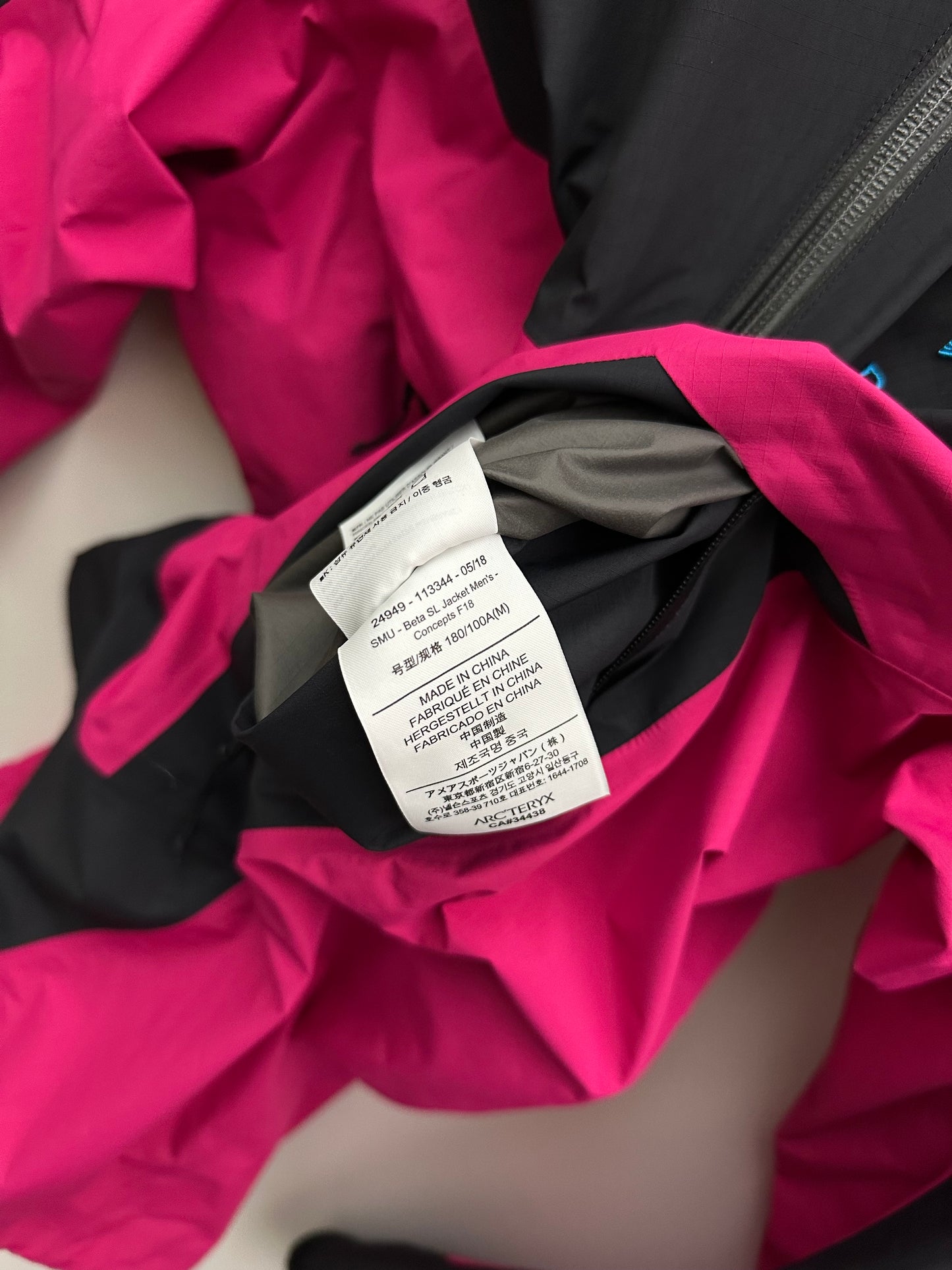 Arc’teryx x Concepts Beta SL Jacket Black Argon Men’s M Medium Gore-Tex