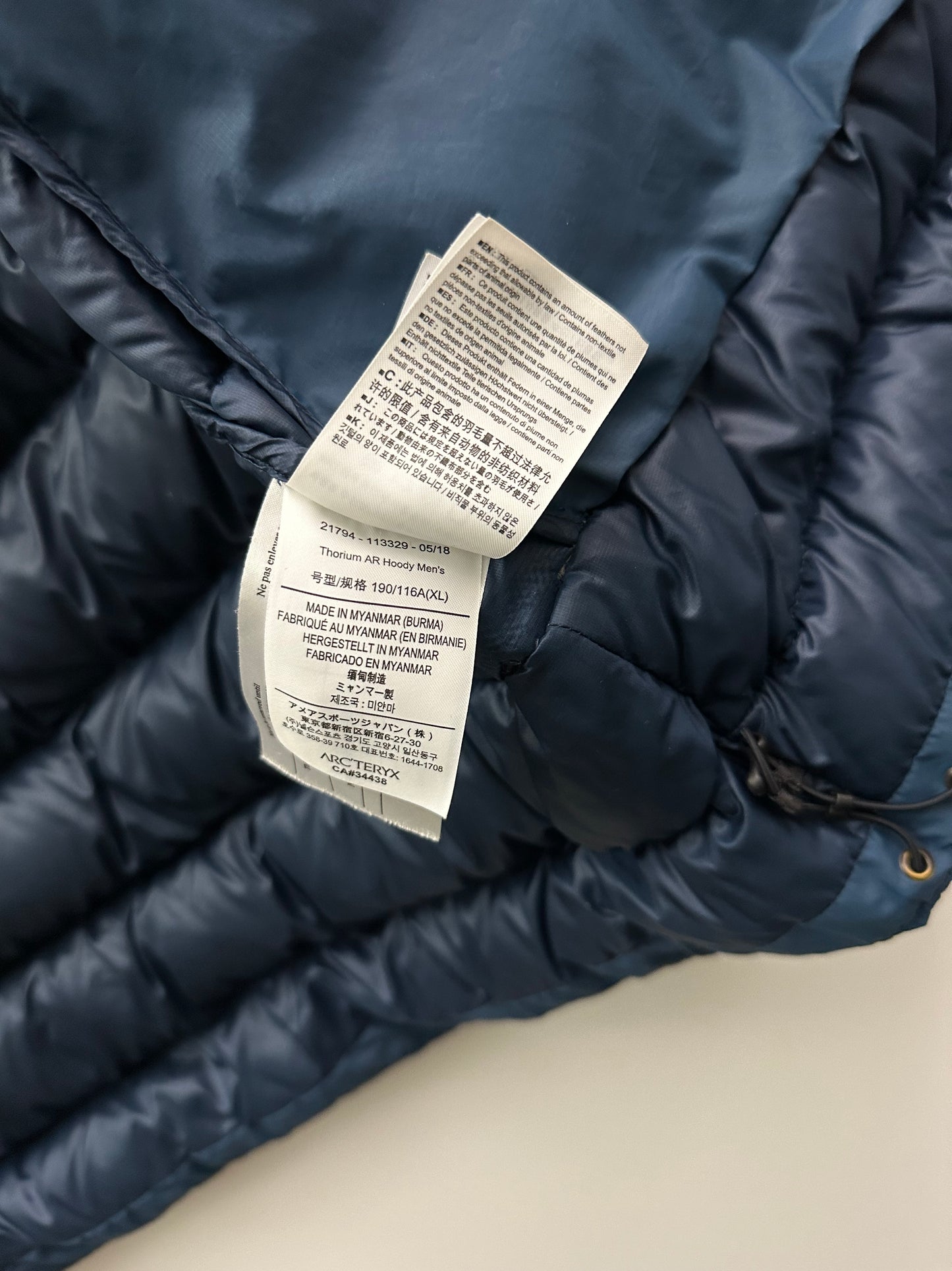 Arc’teryx Thorium AR Hoody Blue Men’s XL Extra Large