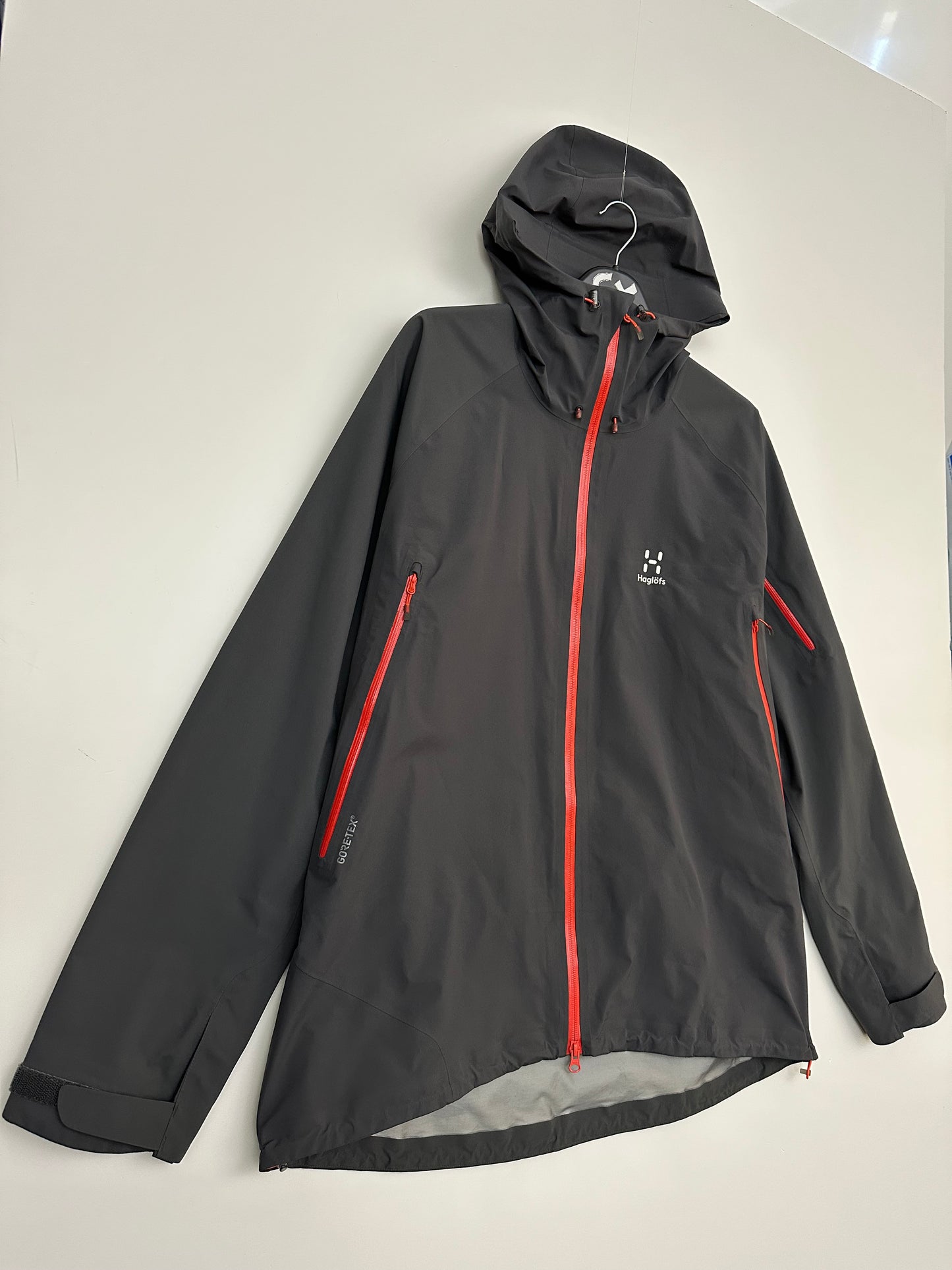 Haglöfs Roc Spirit GORE-TEX C-Knit Waterproof Jacket Magnetite Grey Red XXL
