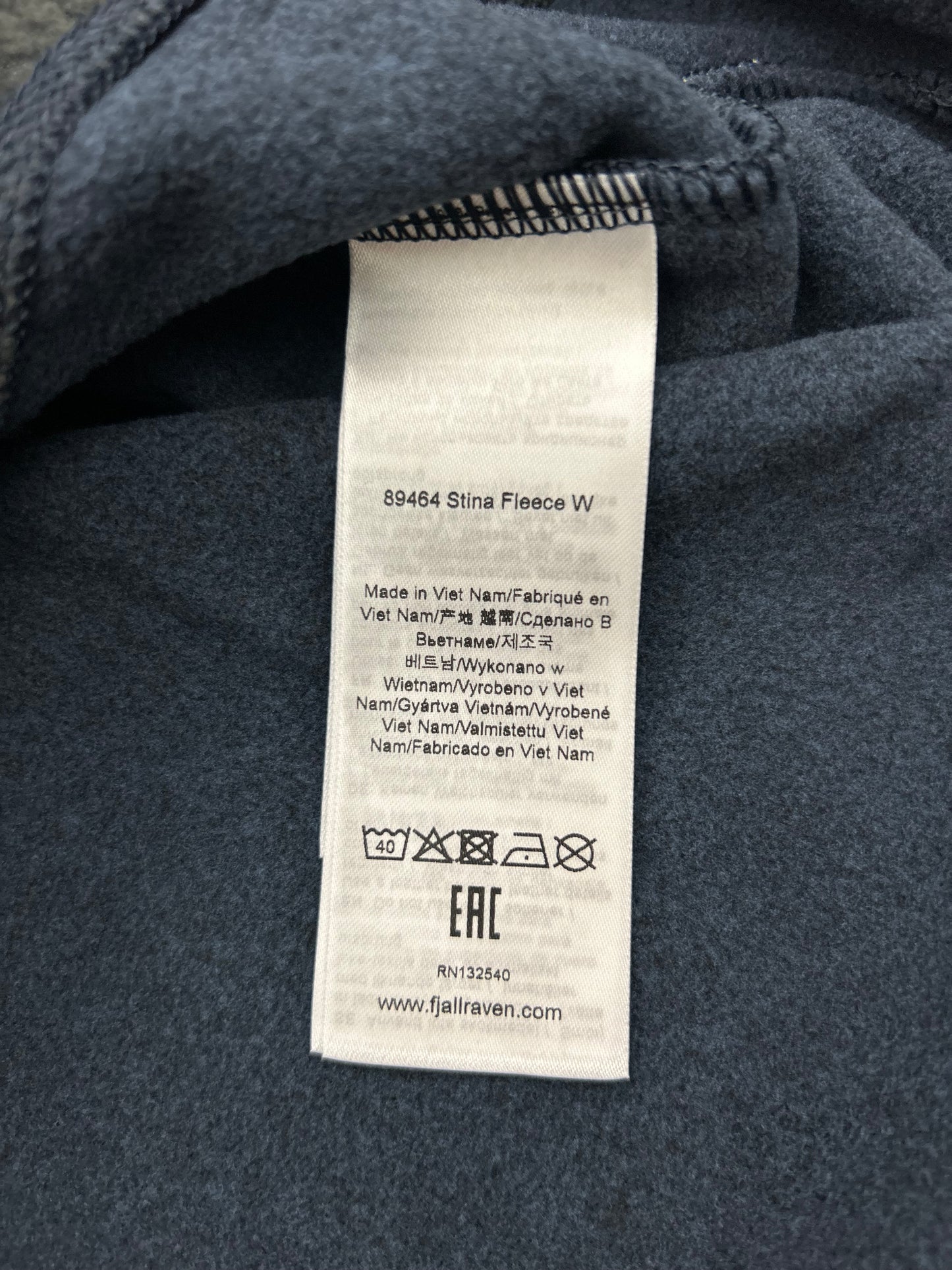 Fjallraven Stina Fleece Dark Navy Women’s XL Extra Large