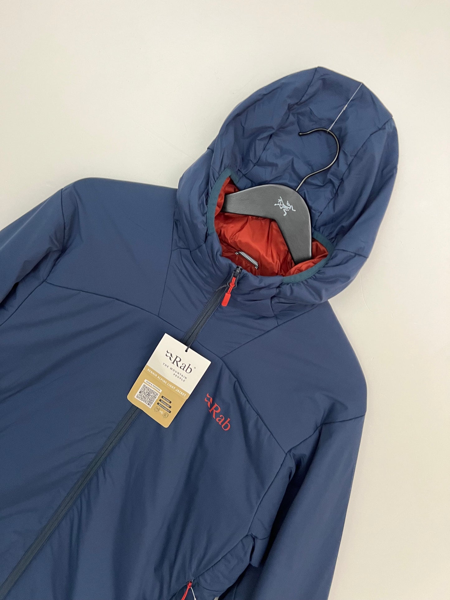 Rab Xenair Alpine Light Jacket Tempest Blue / Tuscan Red Men’s S Small