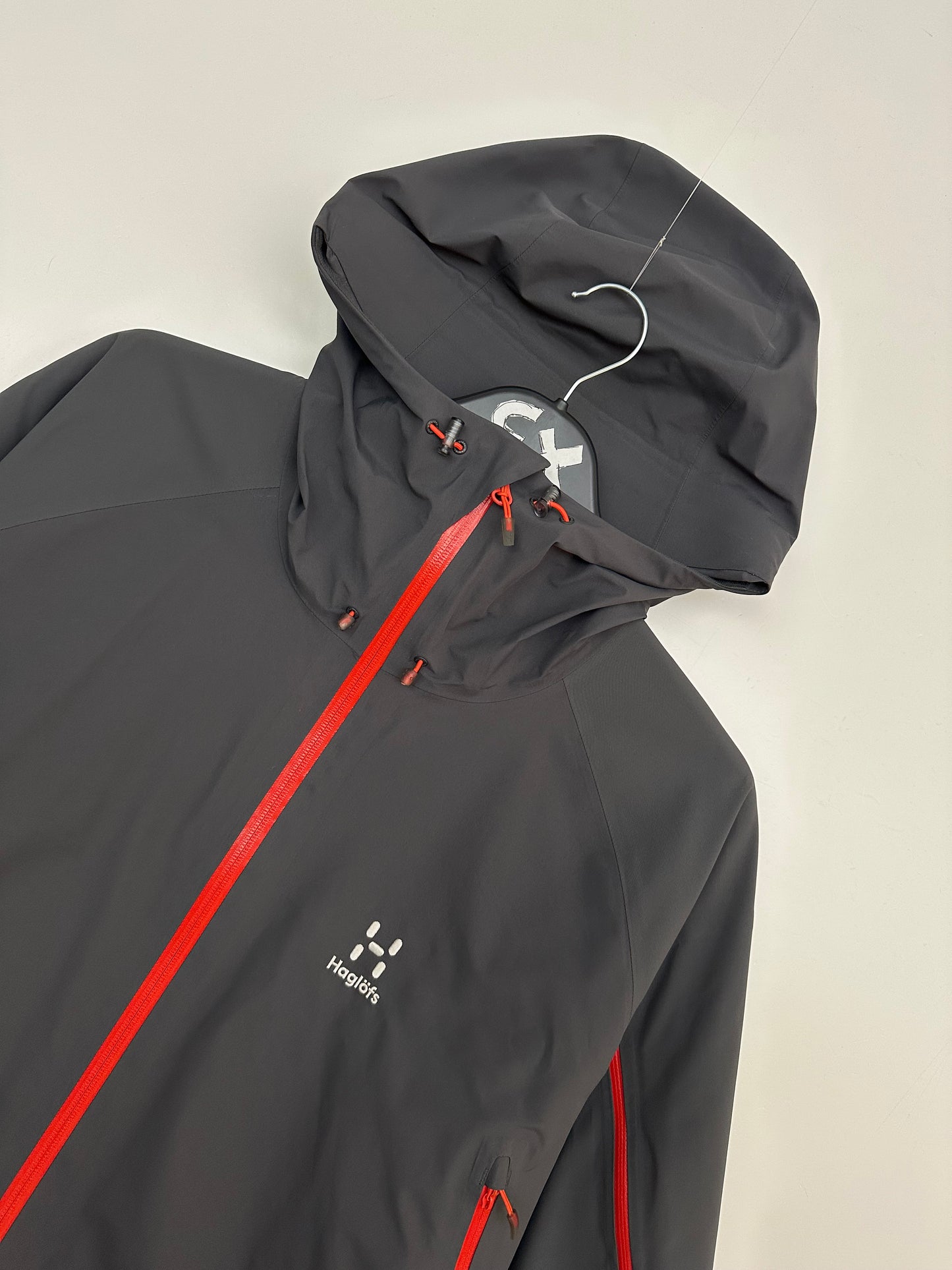 Haglöfs Roc Spirit GORE-TEX C-Knit Waterproof Jacket Magnetite Grey Red XXL