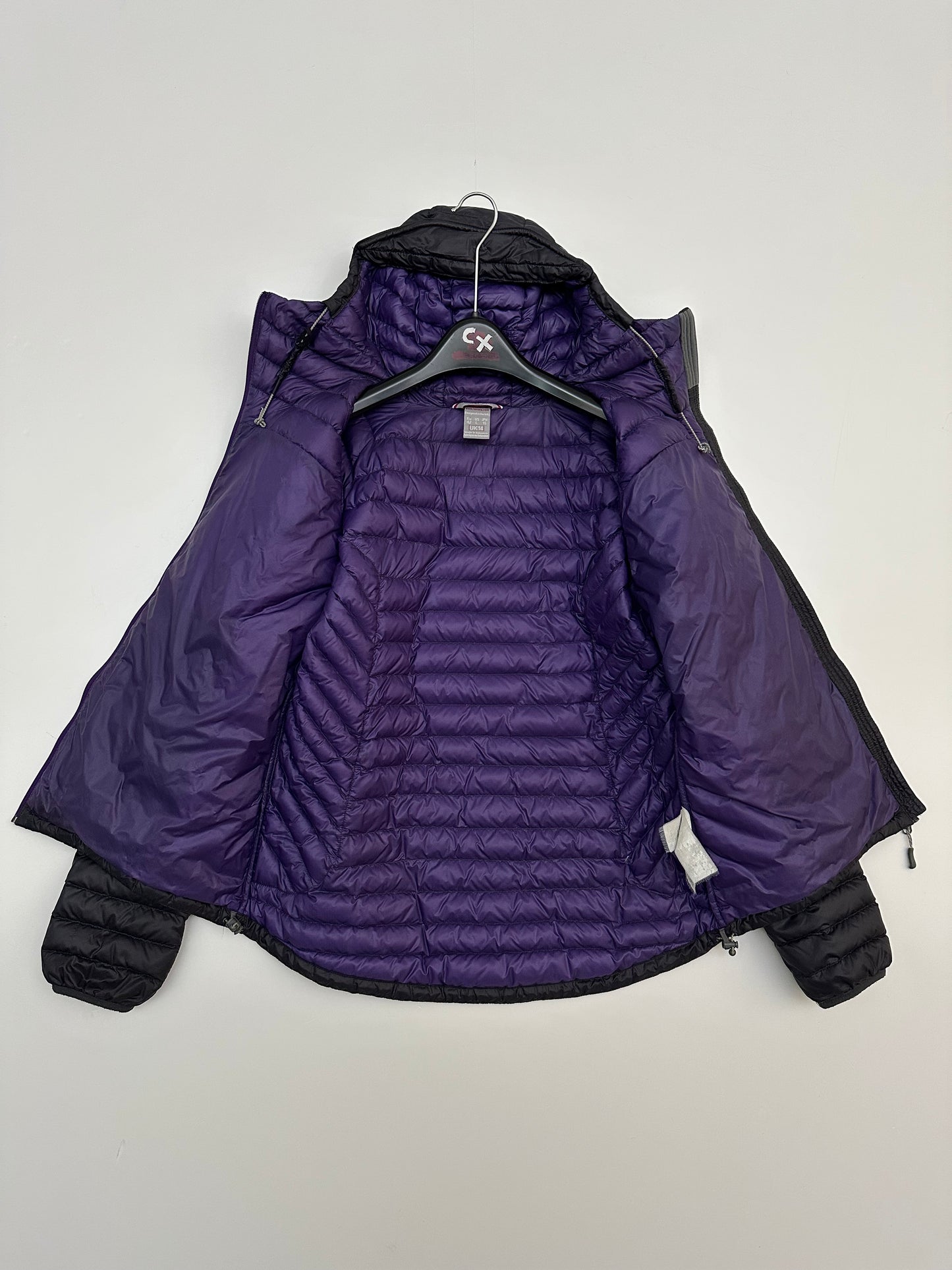 Rab Microlight Alpine Pertex Quantum Down Jacket Black/Purple UK 14 / EU 42