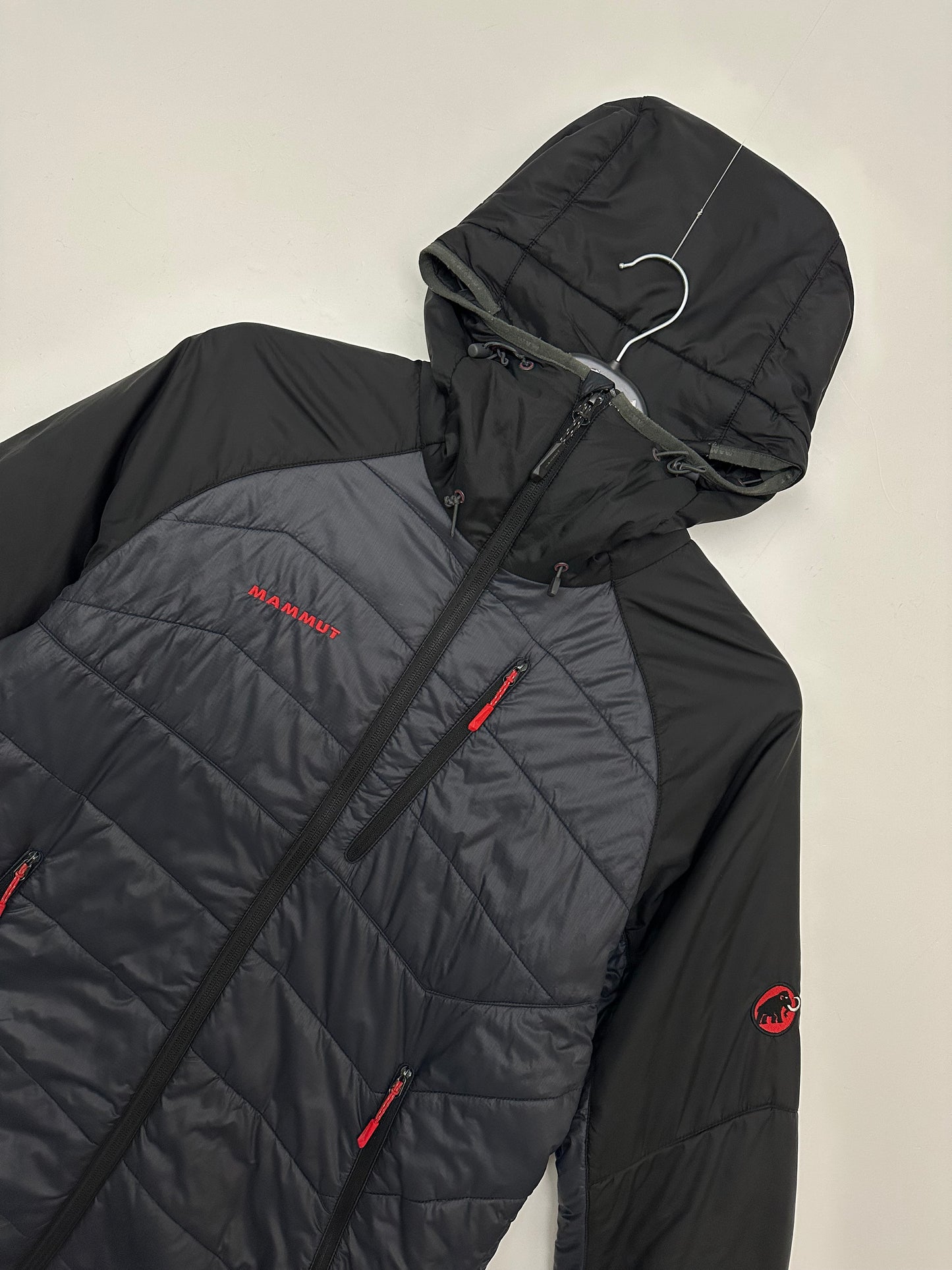 Mammut Rime Pro Insulated Hooded Jacket Men’s M Medium Black / Dark Grey