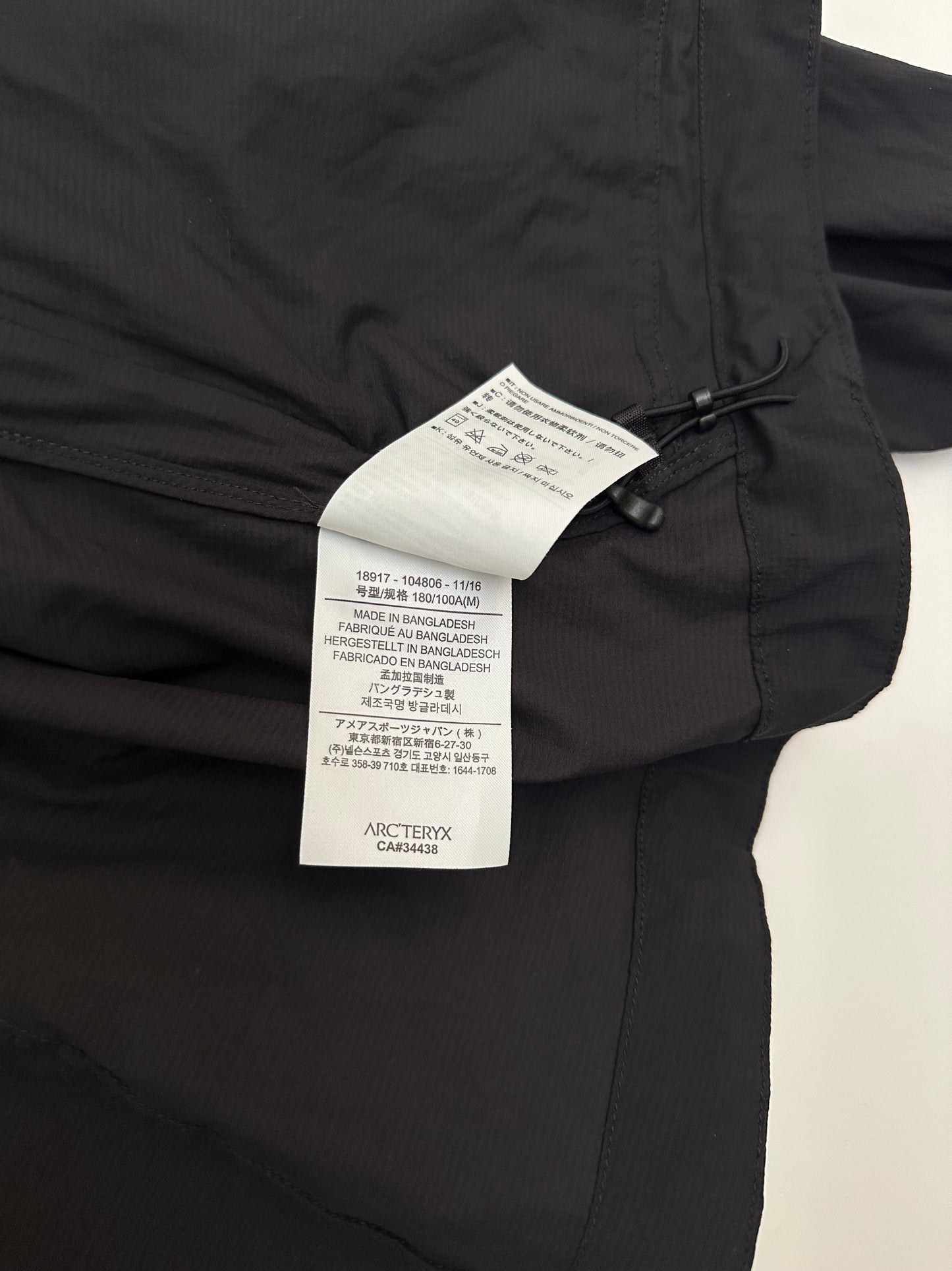 Arc’teryx Nodin Jacket Black Men’s Medium