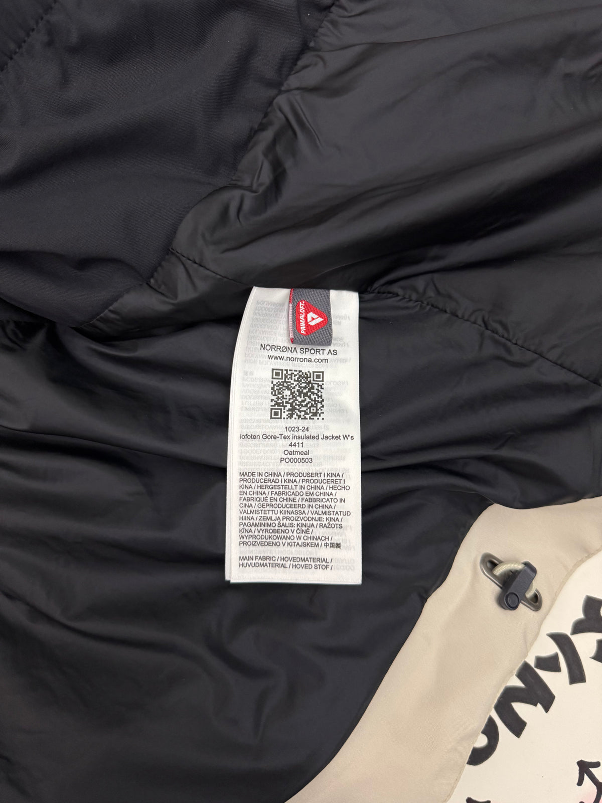 Norrøna Lofoten Gore-Tex Insulated Jacket Oatmeal Women's XL Extra Large