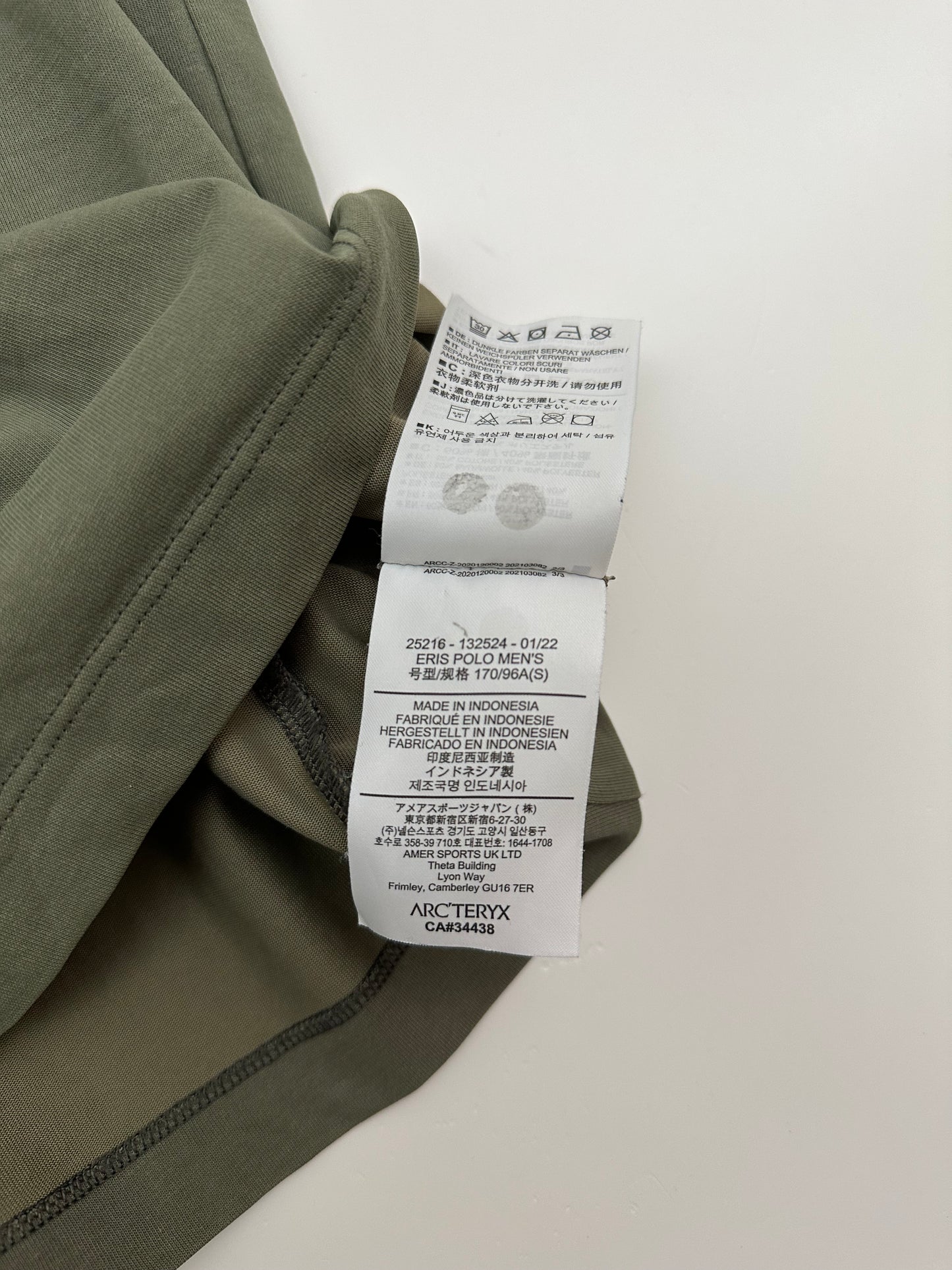 Arc’teryx Eris Polo T-Shirt Forage Green Men’s S Small