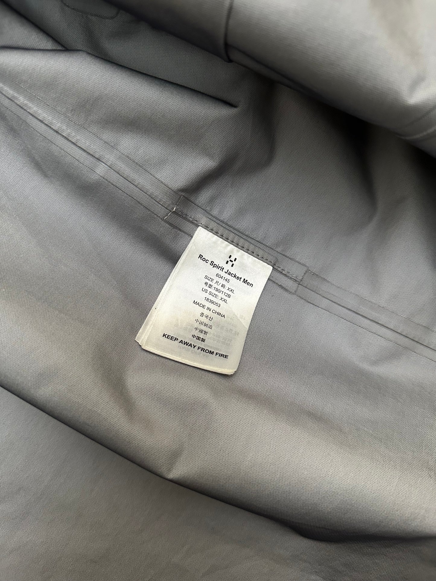 Haglöfs Roc Spirit GORE-TEX C-Knit Waterproof Jacket Magnetite Grey Red XXL